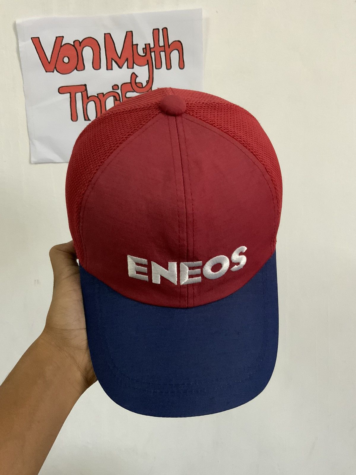 Japanese Brand Eneos Initial D Japan Gas Station Trucker Hat Size ONE SIZE - 6 Thumbnail