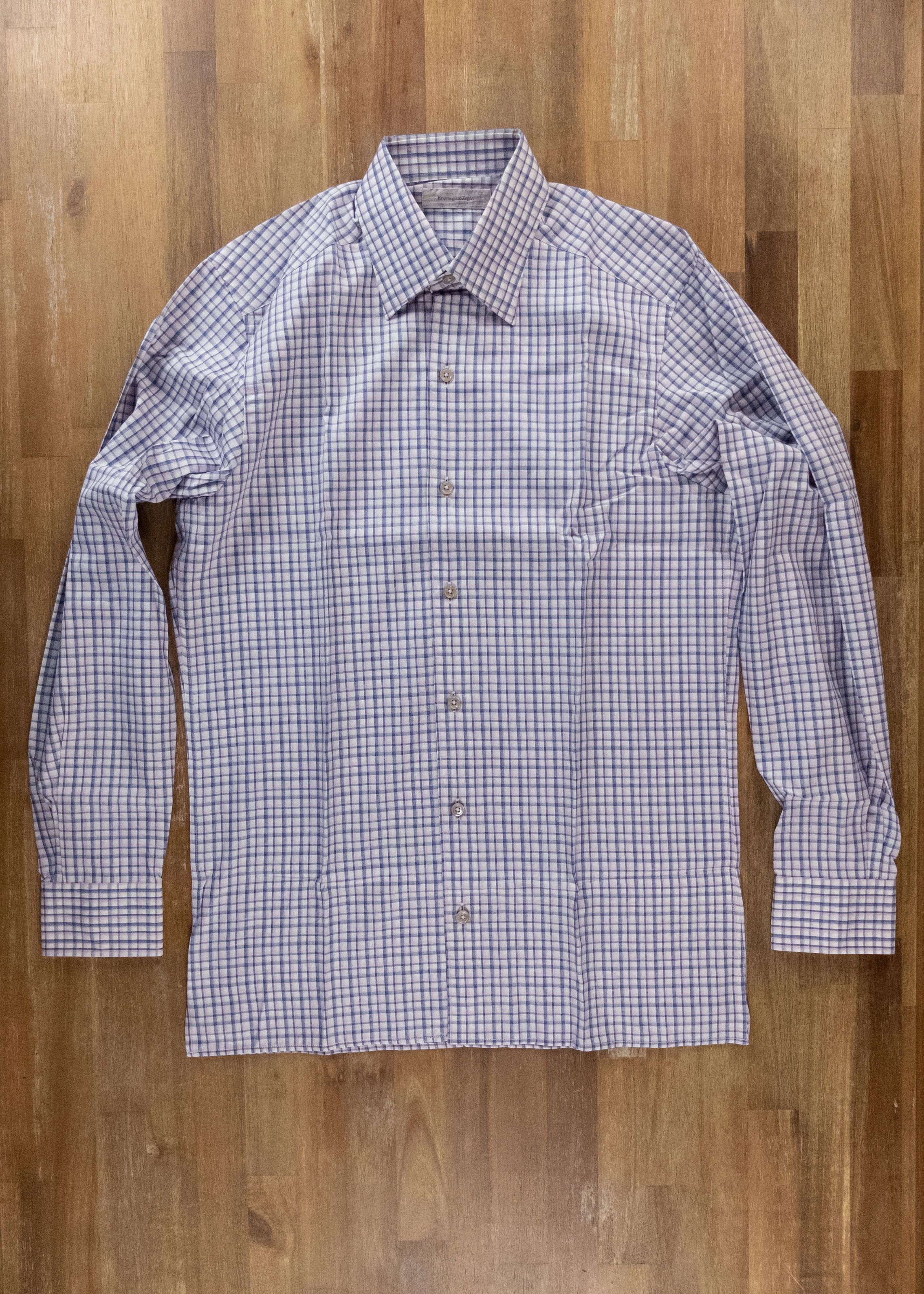 Ermenegildo Zegna ERMENEGILDO ZEGNA plaid cotton formal dress shirt Small Size US S / EU 44-46 / 1 - 1 Thumbnail