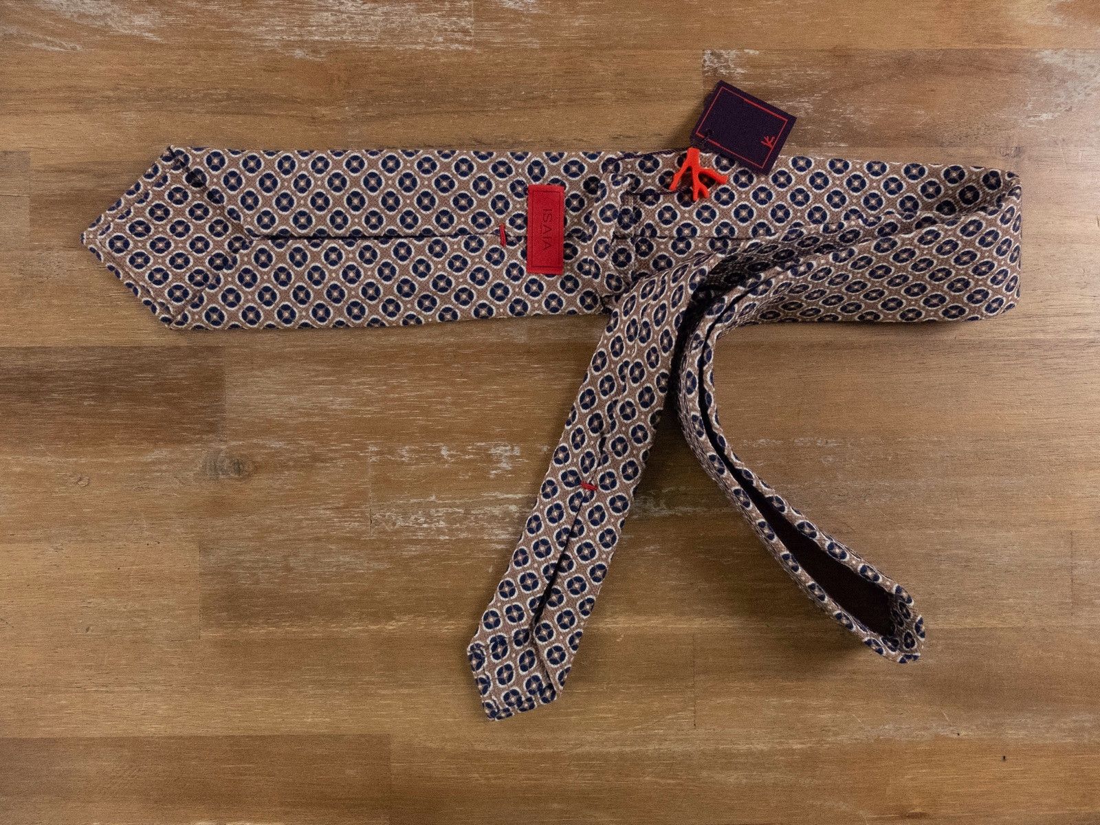 Isaia ISAIA Napoli wool silk mix woven tie authentic - NWT Size ONE SIZE - 2 Thumbnail