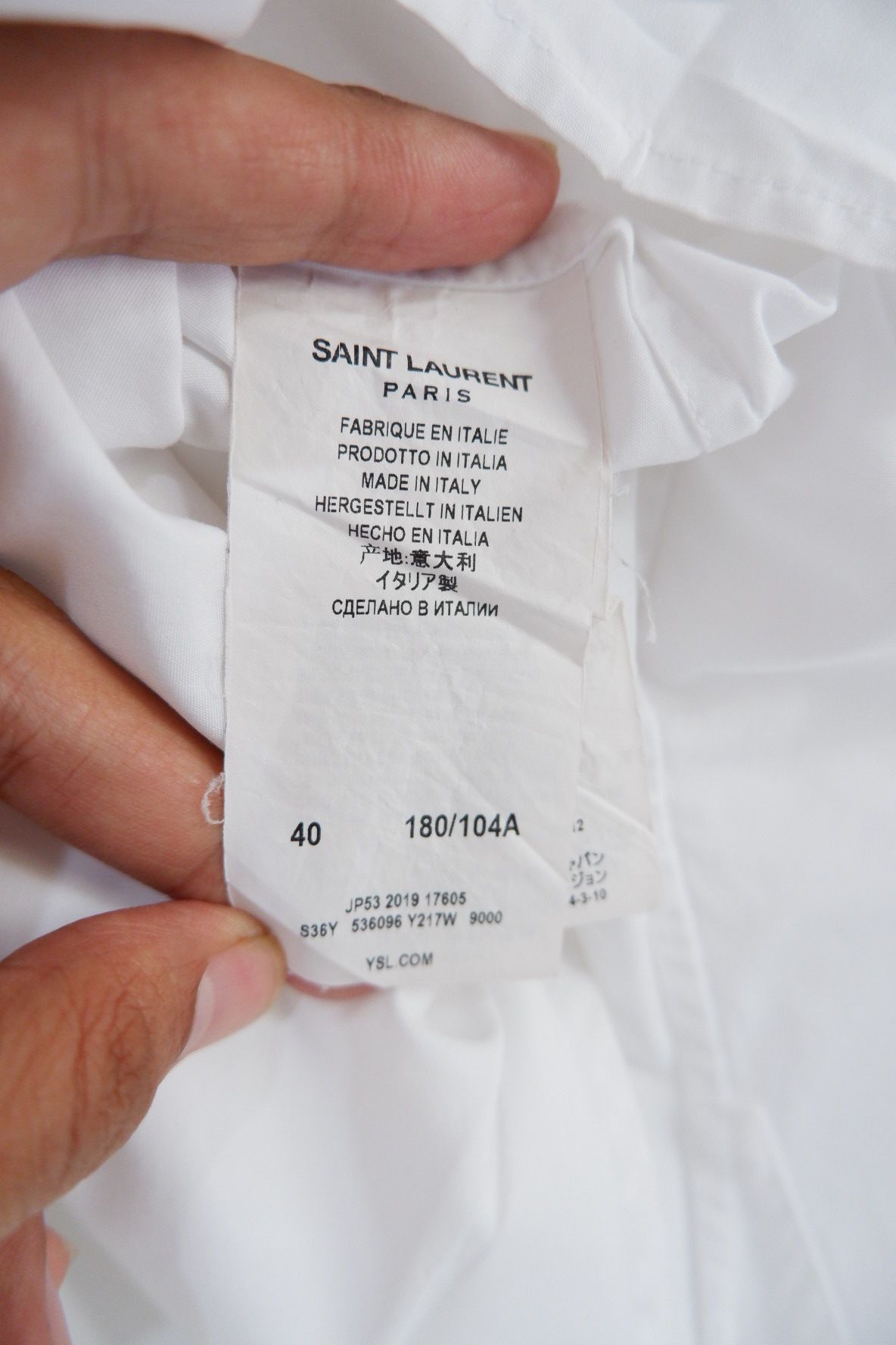 Saint Laurent Paris AW/2019 Saint Laurent Paris Poplin Shirt Size US L / EU 52-54 / 3 - 8 Thumbnail