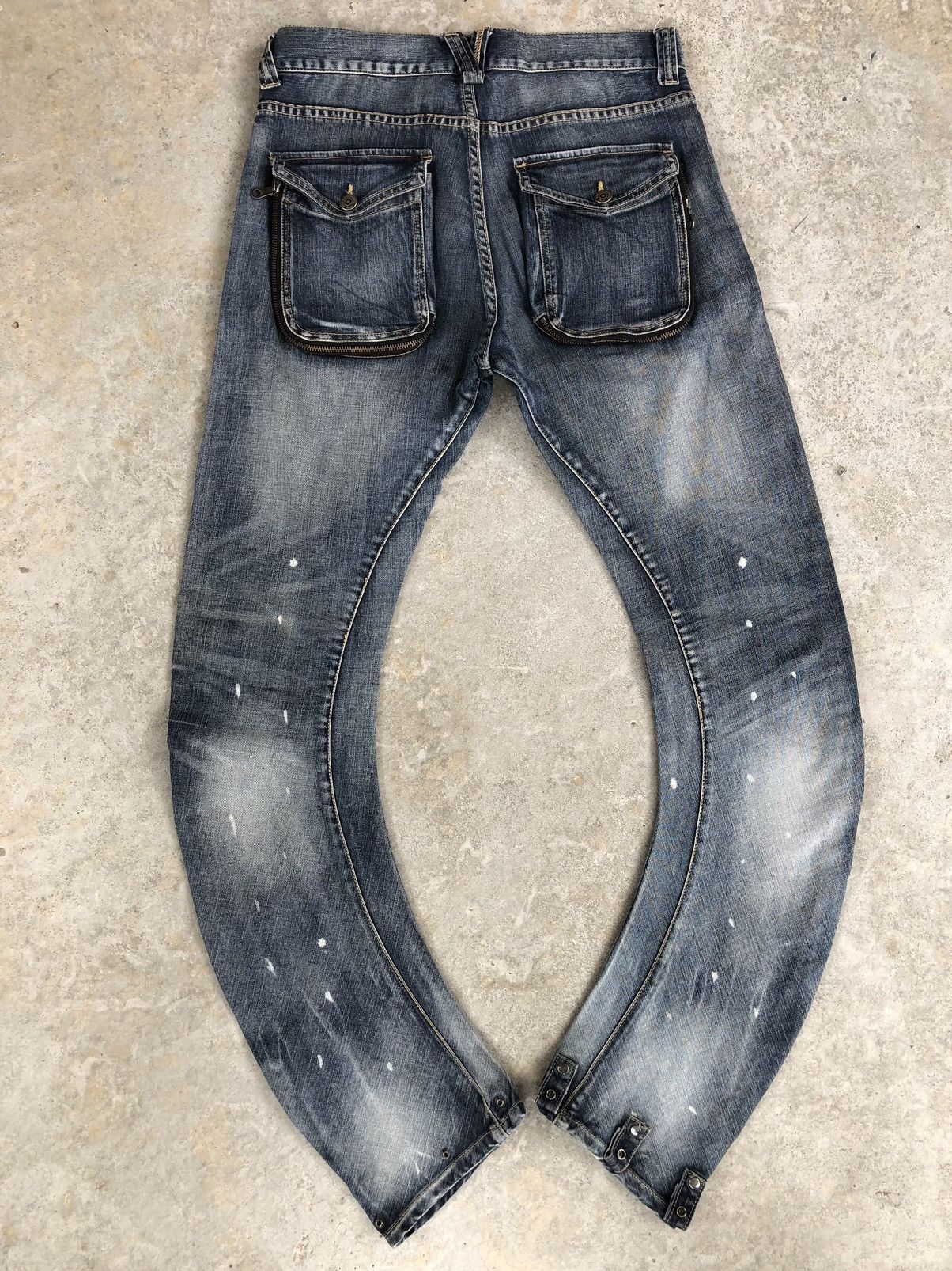 PPFM PPFM J Cut Distressed Jeans Size US 32 / EU 48 - 2 Thumbnail