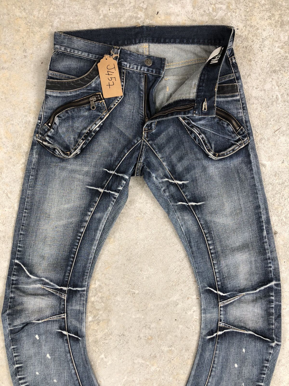 PPFM PPFM J Cut Distressed Jeans Size US 32 / EU 48 - 3 Thumbnail