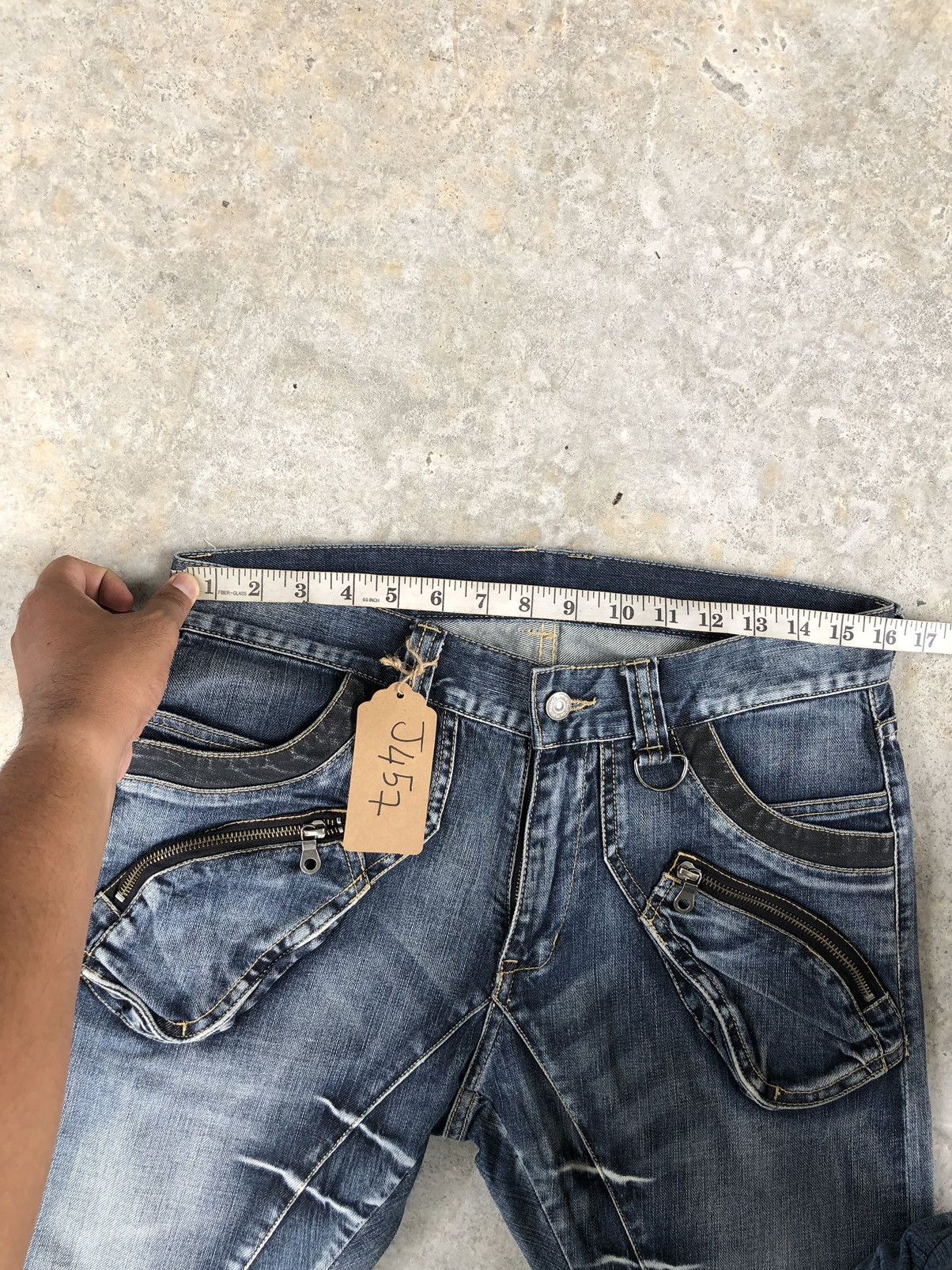 PPFM PPFM J Cut Distressed Jeans Size US 32 / EU 48 - 16 Thumbnail