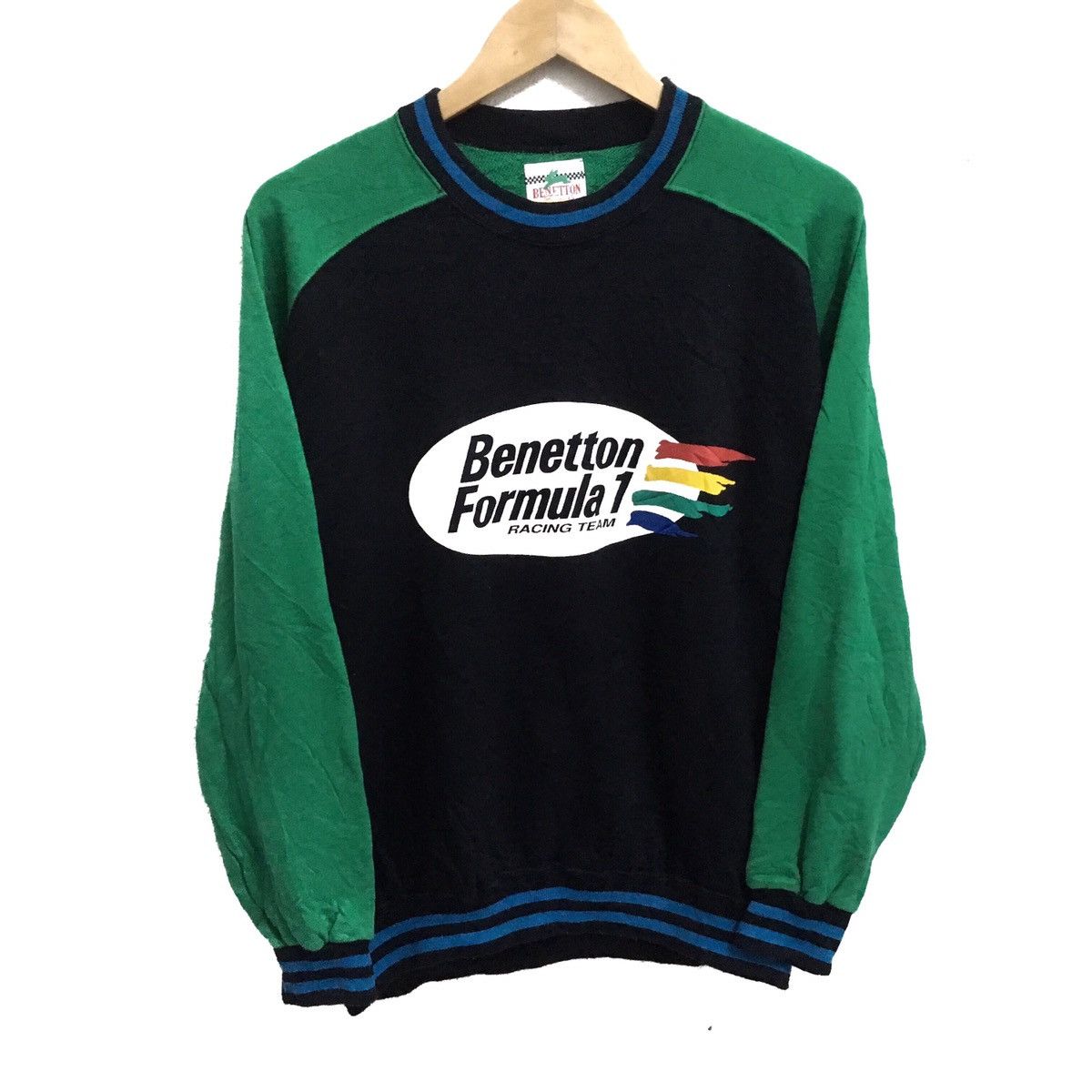 Benetton × Vintage Vintage BENETTON Formula 1 Racing Team Sweatshirt Pullover Size US S / EU 44-46 / 1 - 1 Thumbnail