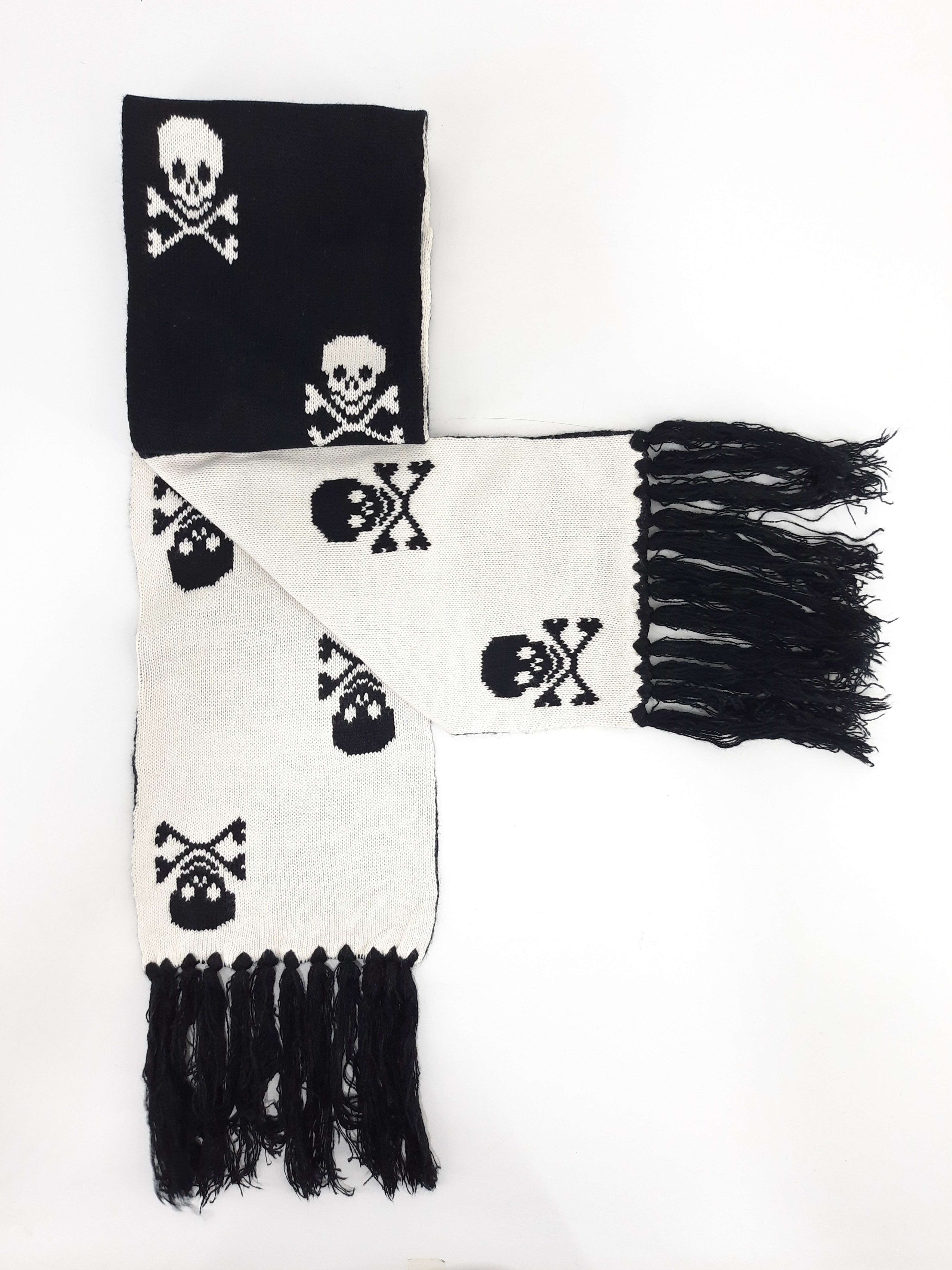 Japanese Brand × Seditionaries Skull Full Print Scarf / Muffler / Neckwear - MFB206 Size ONE SIZE - 4 Thumbnail
