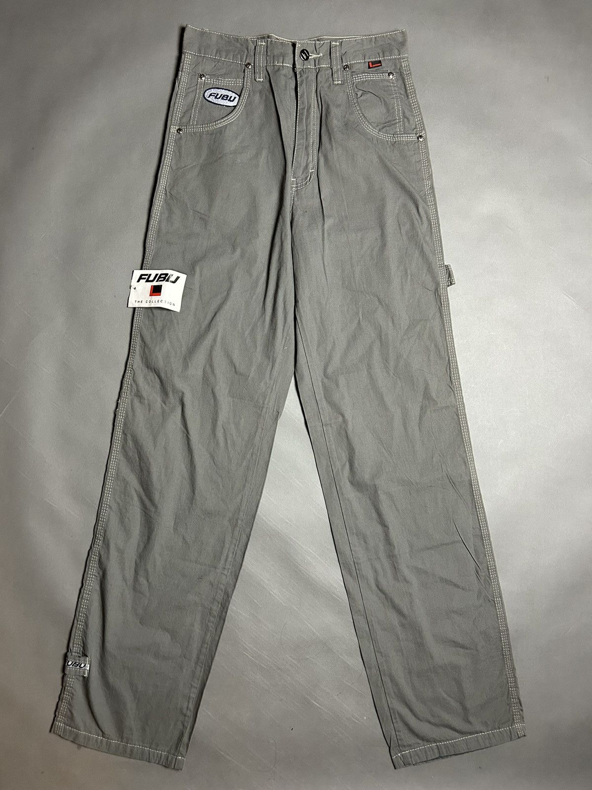 Fubu × Vintage 90s FuBu vintage grey cargo pants Size US 29 - 6 Thumbnail