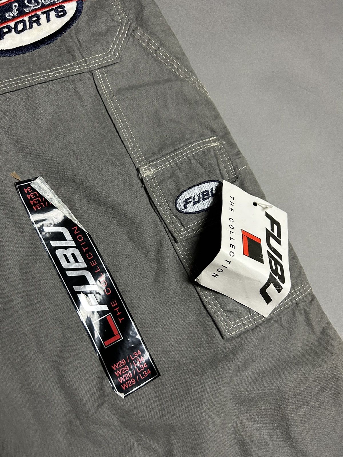 Fubu × Vintage 90s FuBu vintage grey cargo pants Size US 29 - 5 Thumbnail