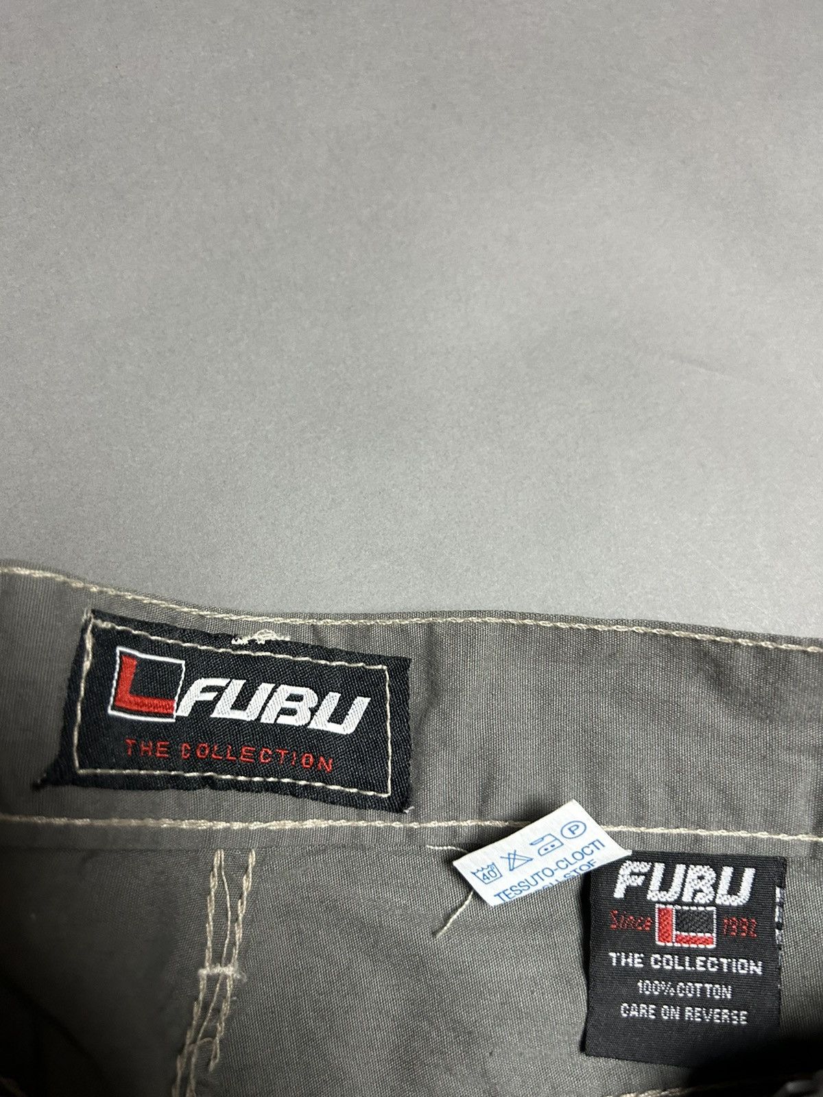 Fubu × Vintage 90s FuBu vintage grey cargo pants Size US 29 - 10 Thumbnail