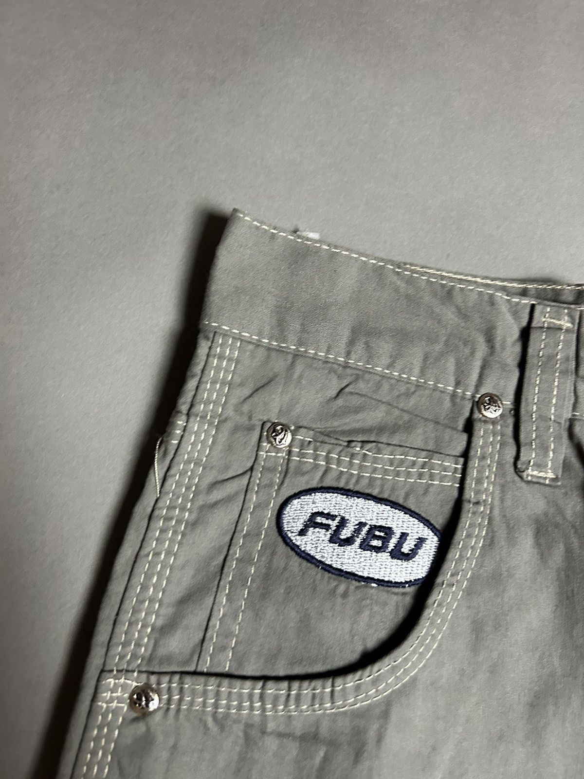 Fubu × Vintage 90s FuBu vintage grey cargo pants Size US 29 - 7 Thumbnail