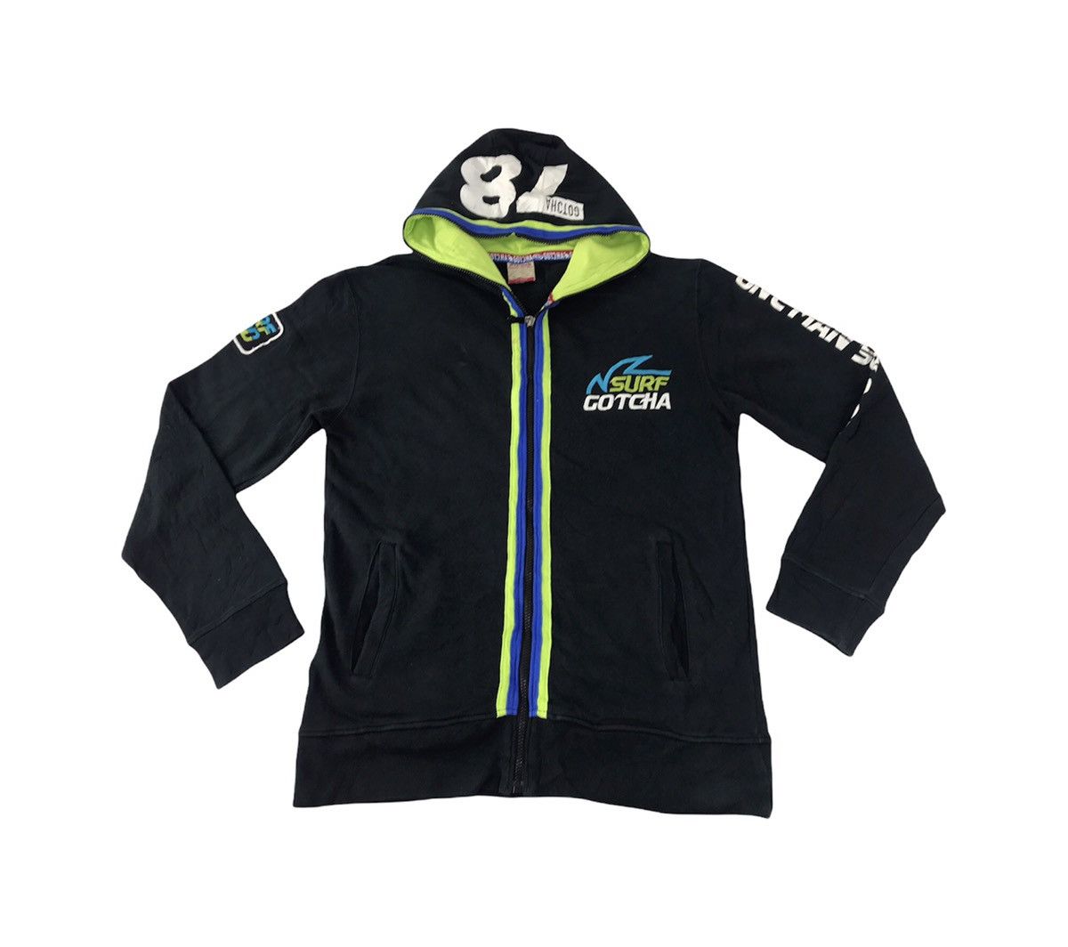 Gotcha × Japanese Brand Gotcha Surf Ride Waves California Hoodies Big Logo Sidetape Size US M / EU 48-50 / 2 - 2 Thumbnail