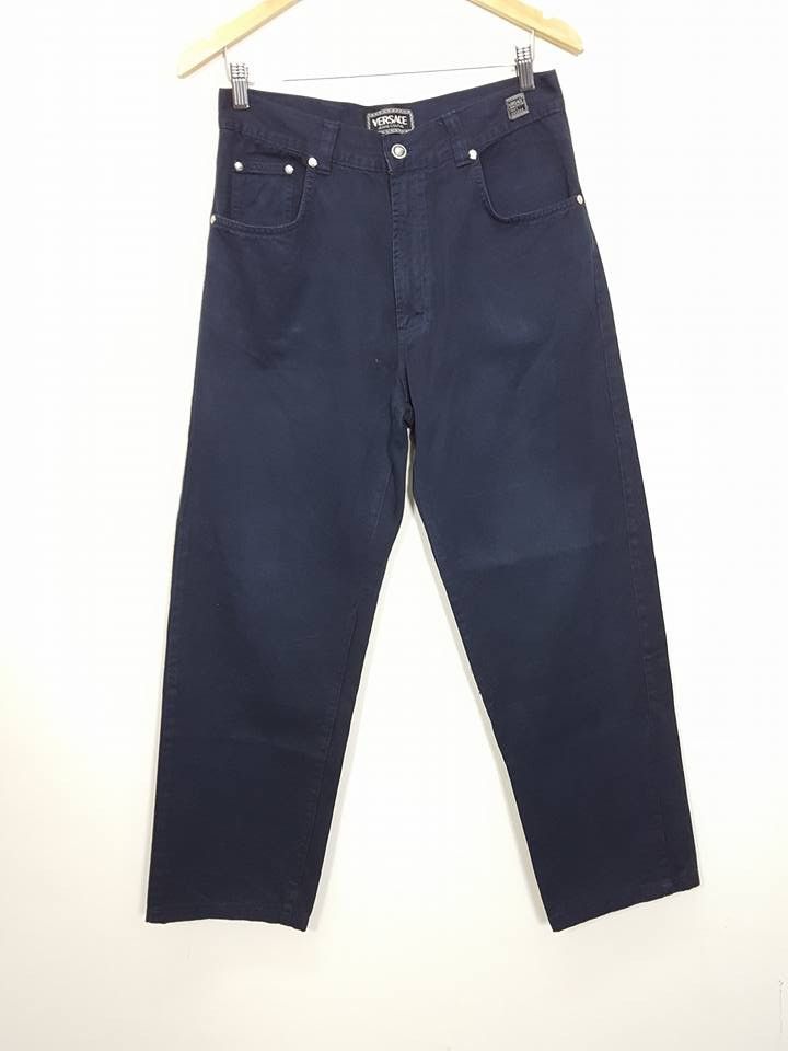Versace Jeans Couture VERSACE Navy Classic Fit Style Trouser Pant Size US 30 / EU 46 - 4 Thumbnail