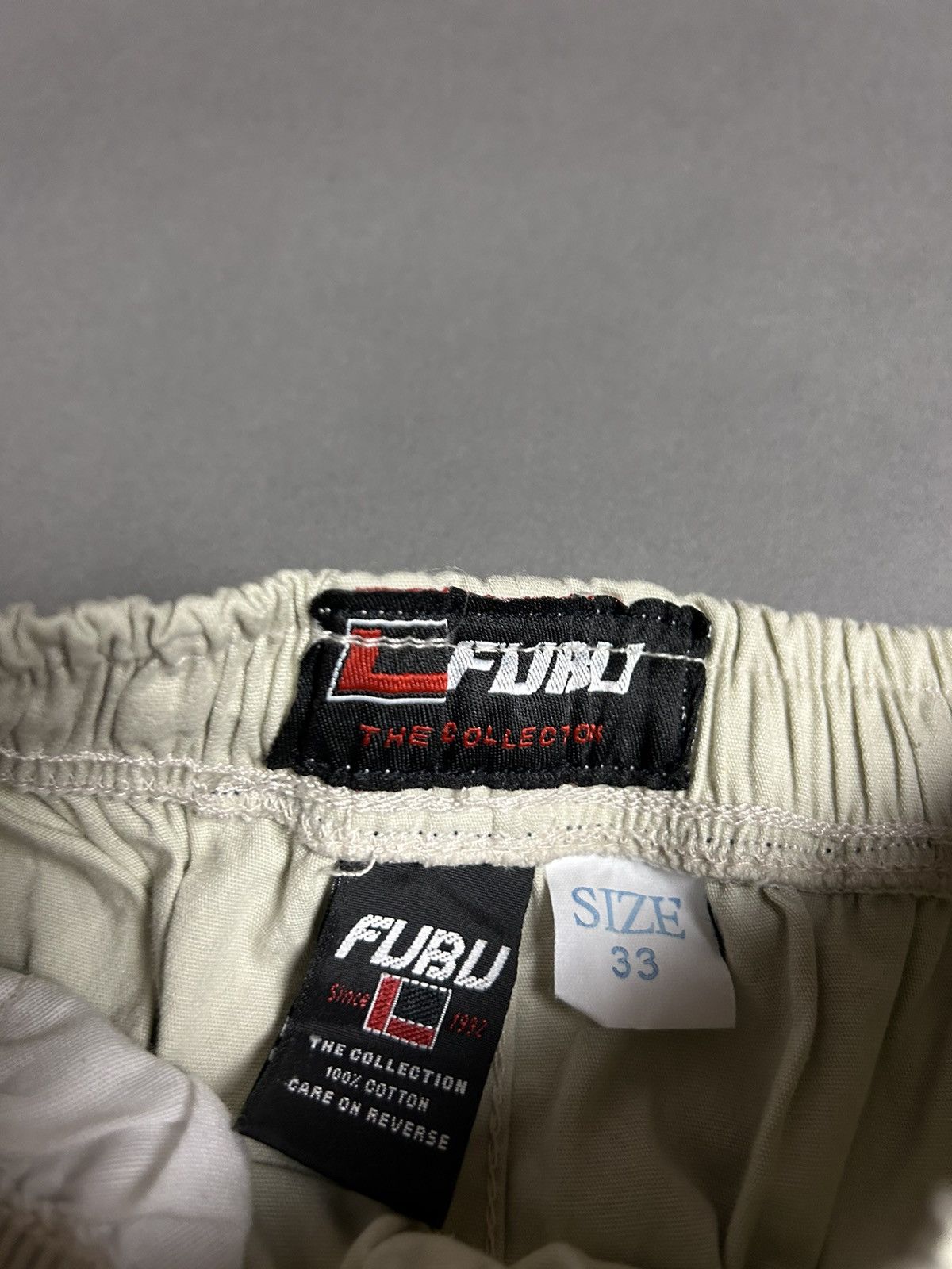Fubu × Vintage 90s FuBu vintage beige parachute cargo pants Size US 33 - 3 Thumbnail