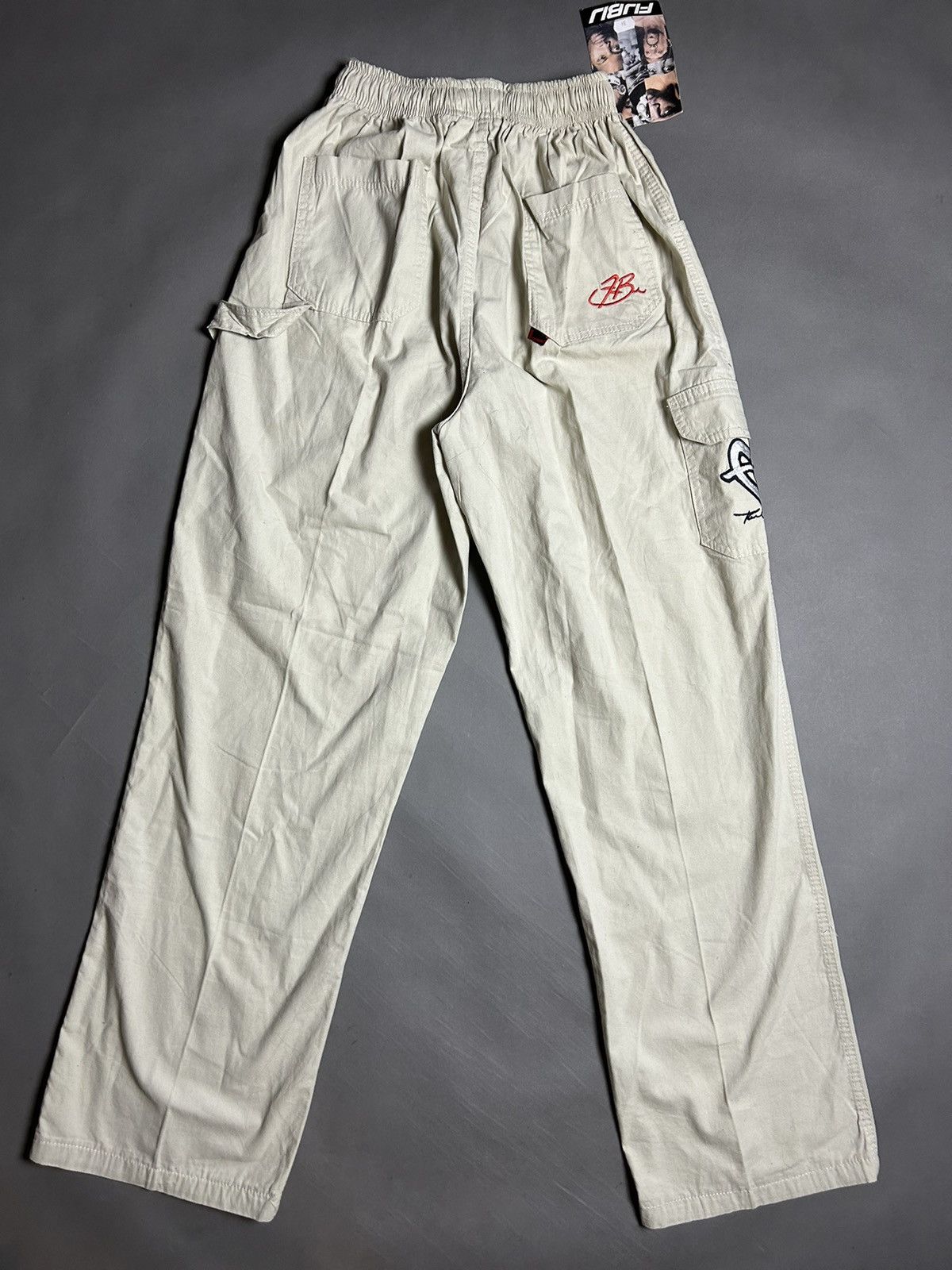 Fubu × Vintage 90s FuBu vintage beige parachute cargo pants Size US 33 - 5 Thumbnail