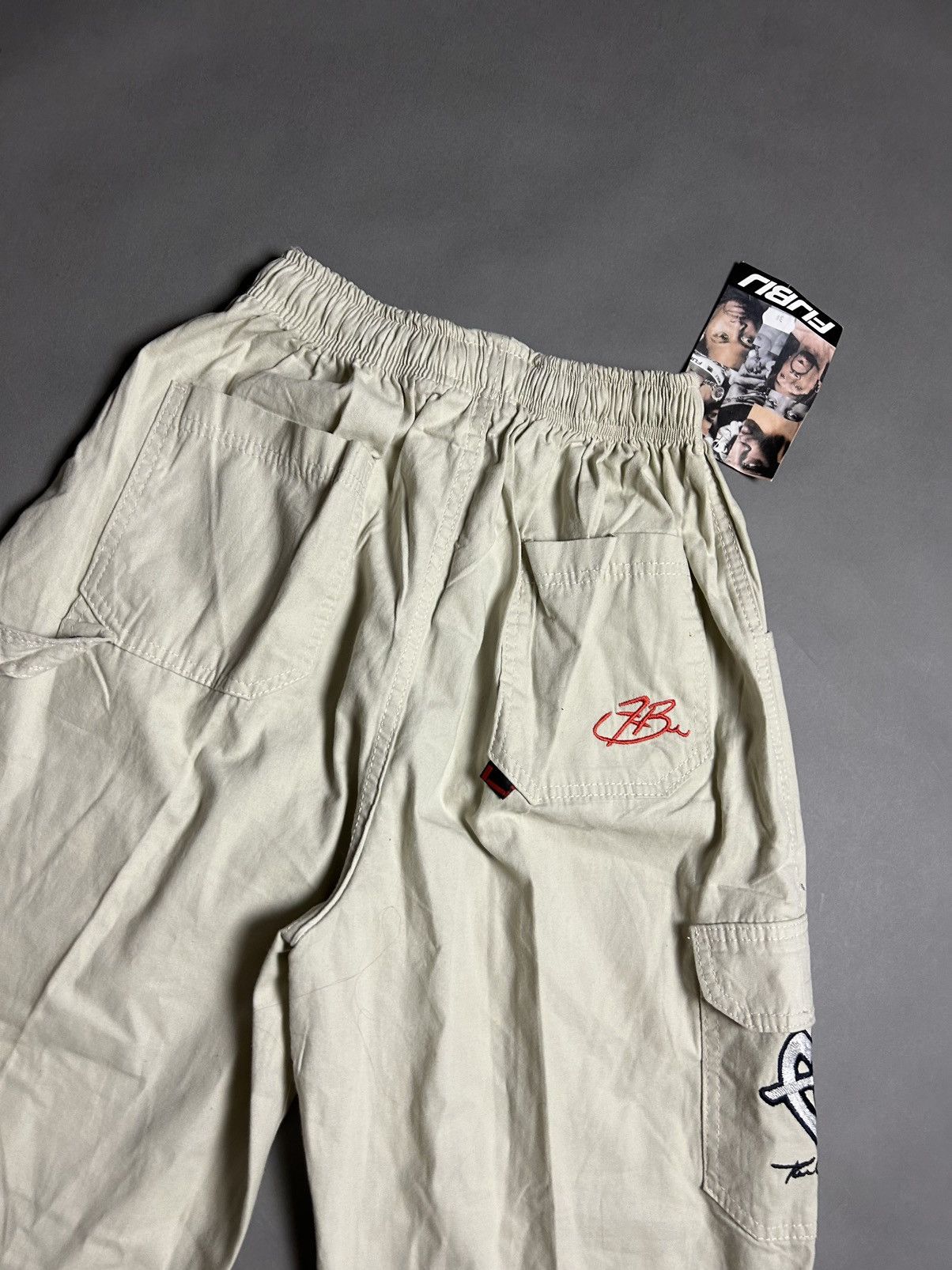 Fubu × Vintage 90s FuBu vintage beige parachute cargo pants Size US 33 - 6 Thumbnail