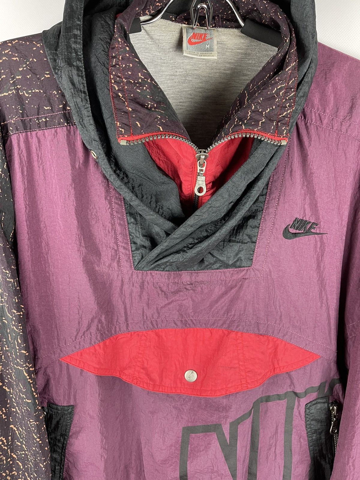 Nike Nike vintage 80s 90s big logo swoosh anorak jacket nylon Size US M / EU 48-50 / 2 - 6 Thumbnail