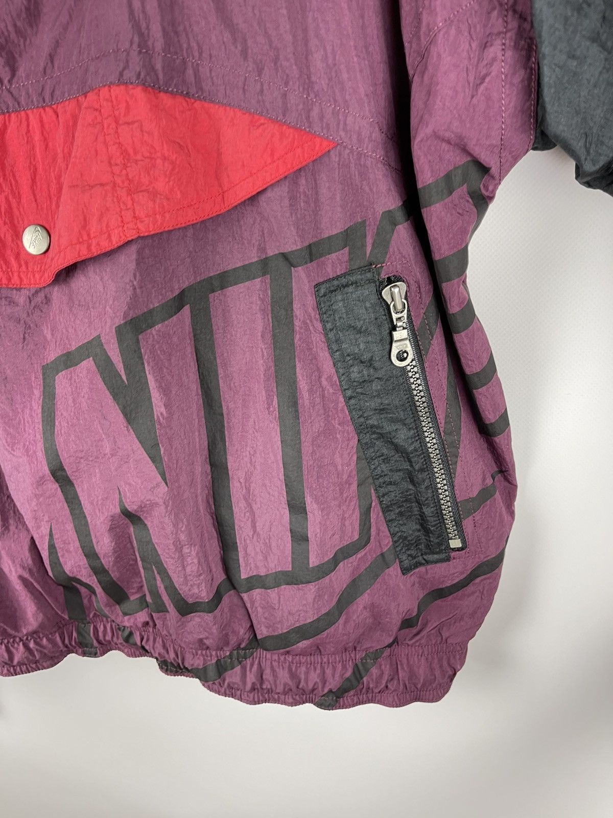 Nike Nike vintage 80s 90s big logo swoosh anorak jacket nylon Size US M / EU 48-50 / 2 - 9 Thumbnail