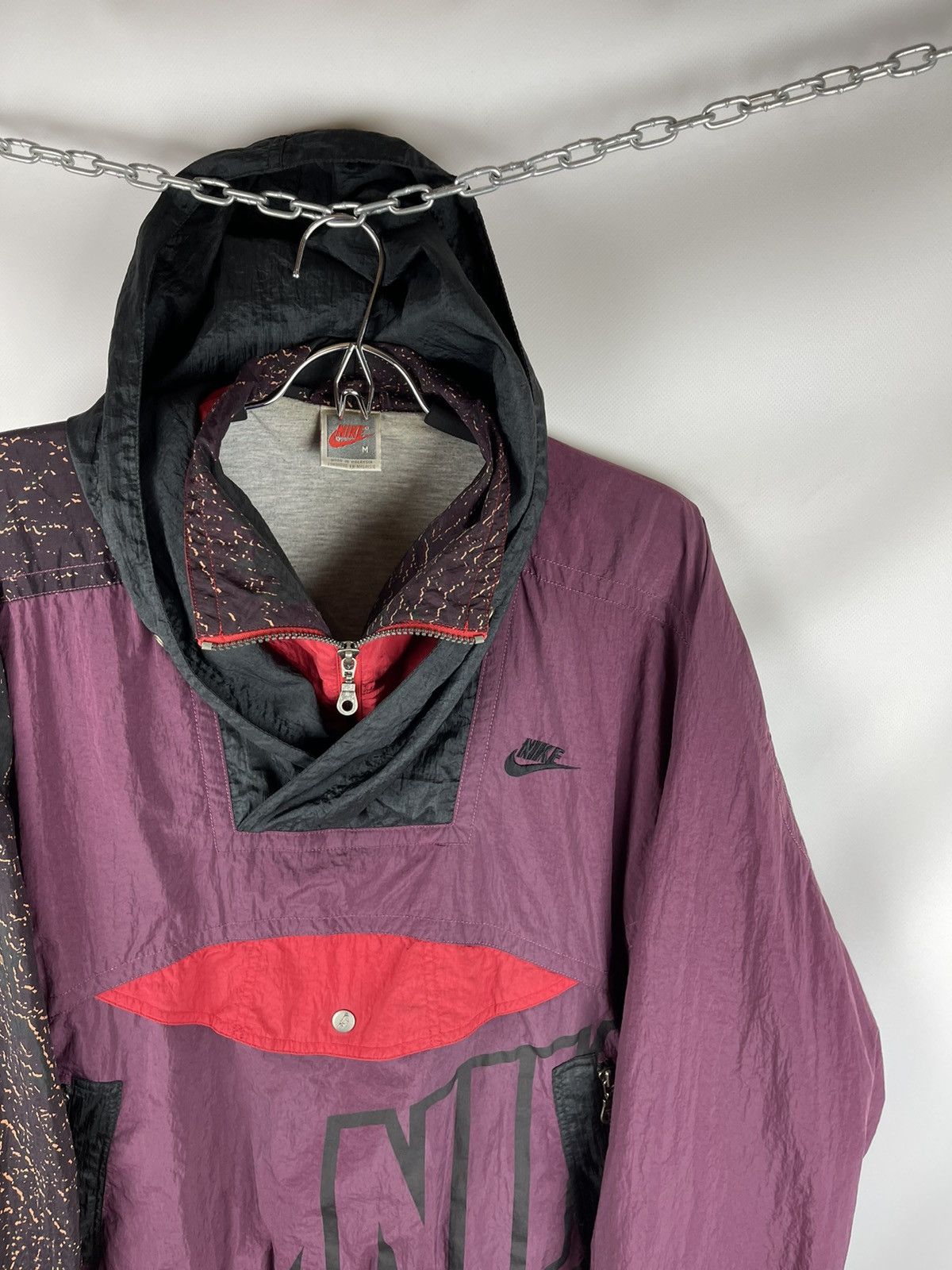 Nike Nike vintage 80s 90s big logo swoosh anorak jacket nylon Size US M / EU 48-50 / 2 - 4 Thumbnail