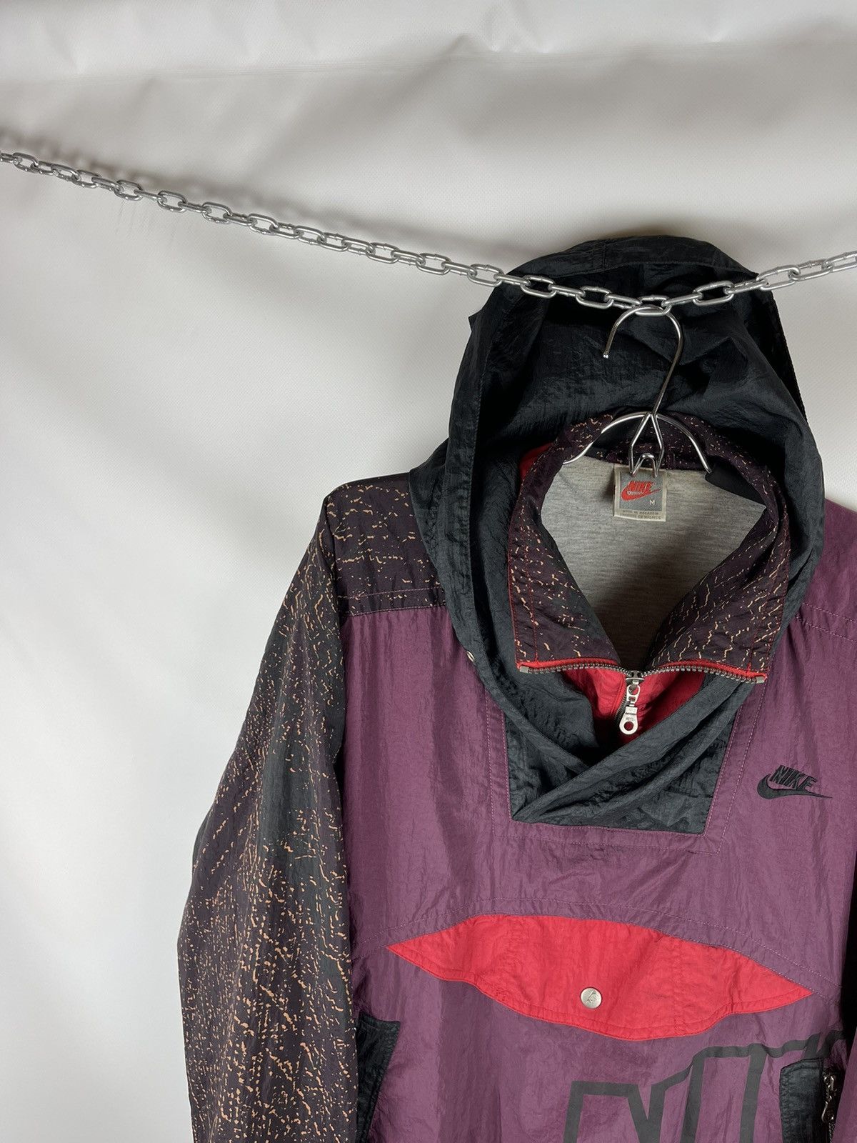 Nike Nike vintage 80s 90s big logo swoosh anorak jacket nylon Size US M / EU 48-50 / 2 - 2 Thumbnail