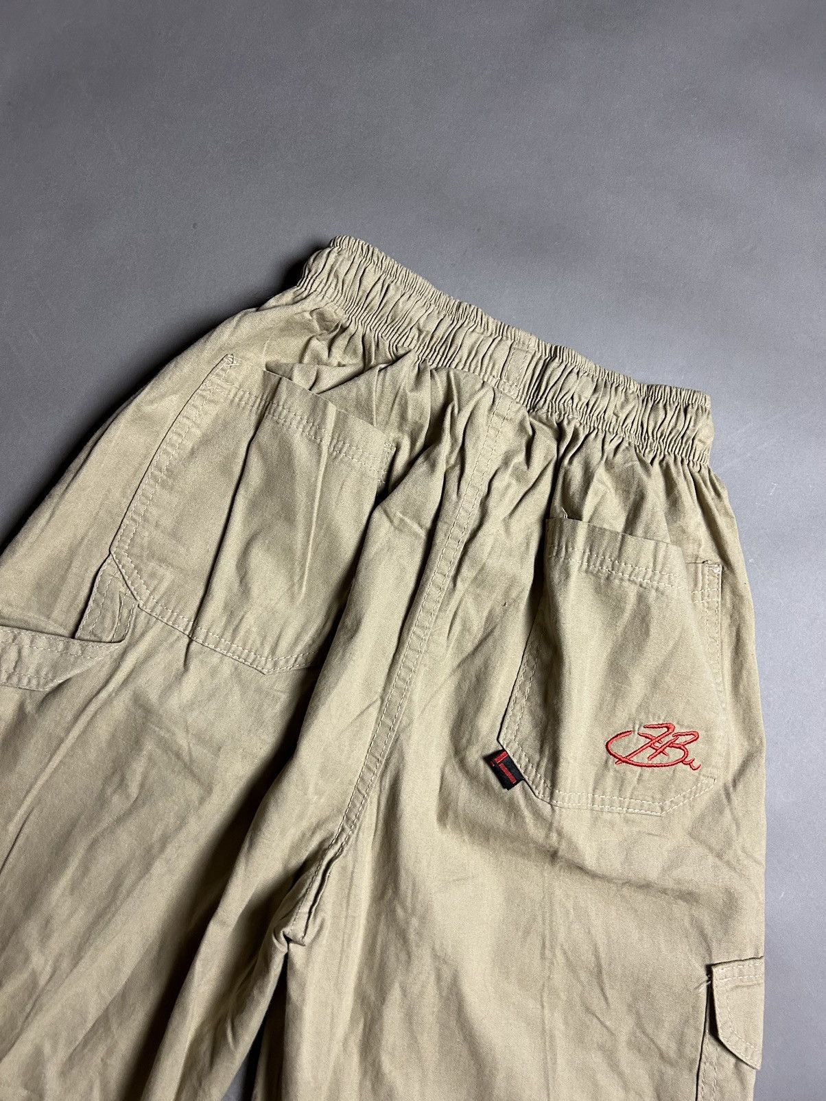 Fubu × Vintage 90s FuBu vintage beige parachute cargo pants Size US 34 / EU 50 - 6 Thumbnail