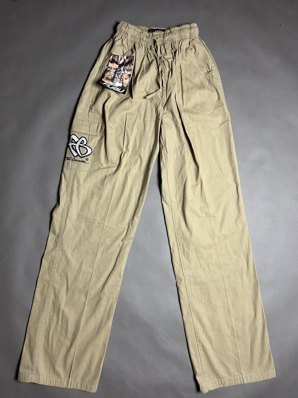 Fubu × Vintage 90s FuBu vintage beige parachute cargo pants Size US 34 / EU 50 - 1 Thumbnail