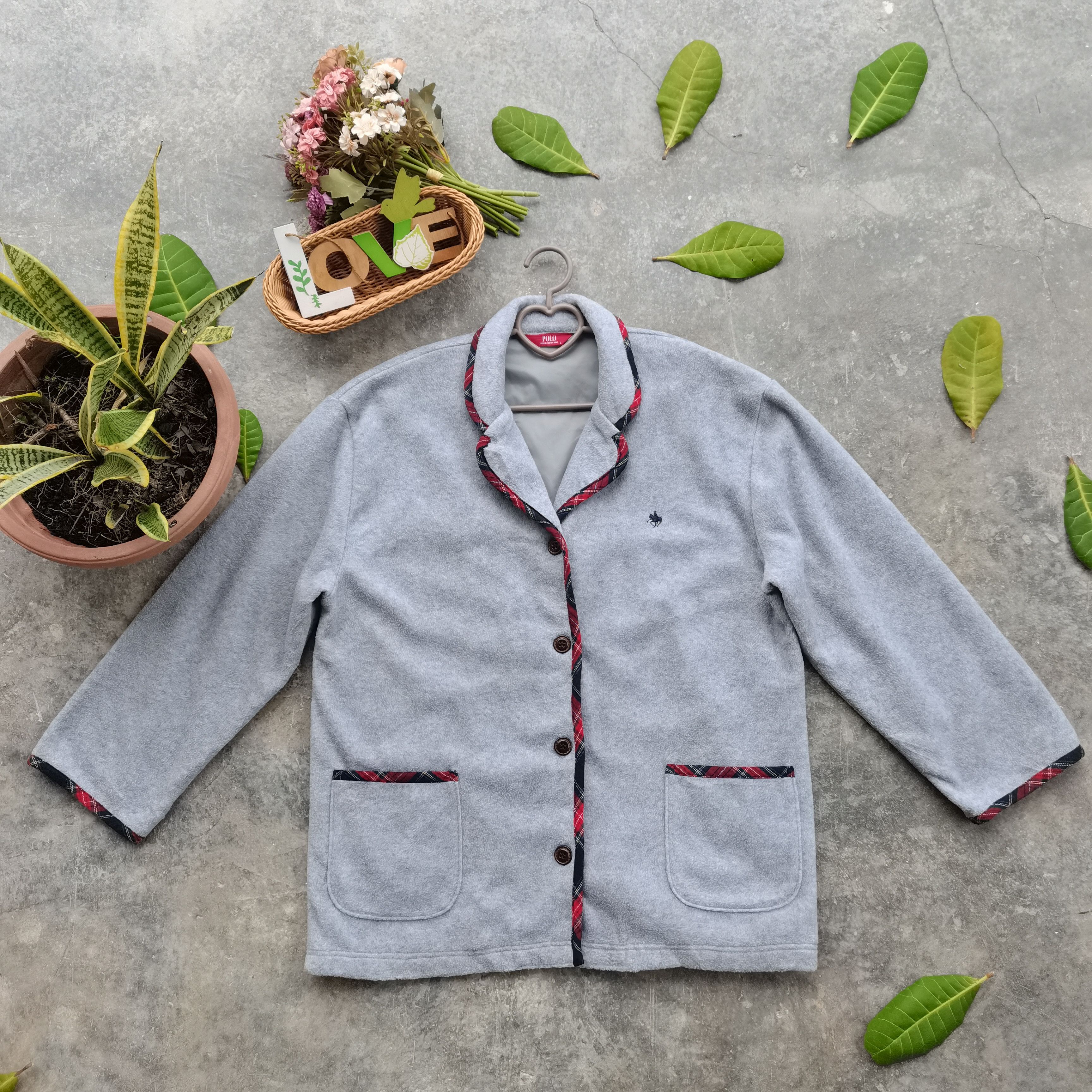 Japanese Brand POLO Deep Pile Fleece Button Up Cardigan Size US L / EU 52-54 / 3 - 1 Thumbnail