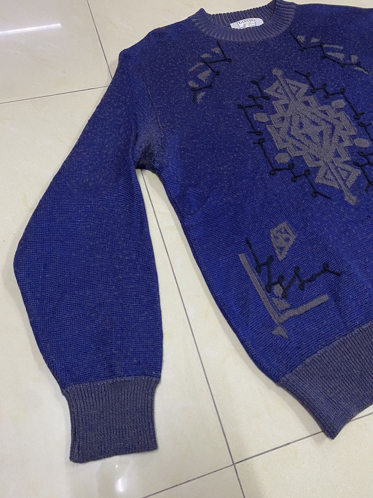 Lanvin Vintage Lanvin Arcylic Hair Pull Over Sweater Knit Size US M / EU 48-50 / 2 - 3 Thumbnail