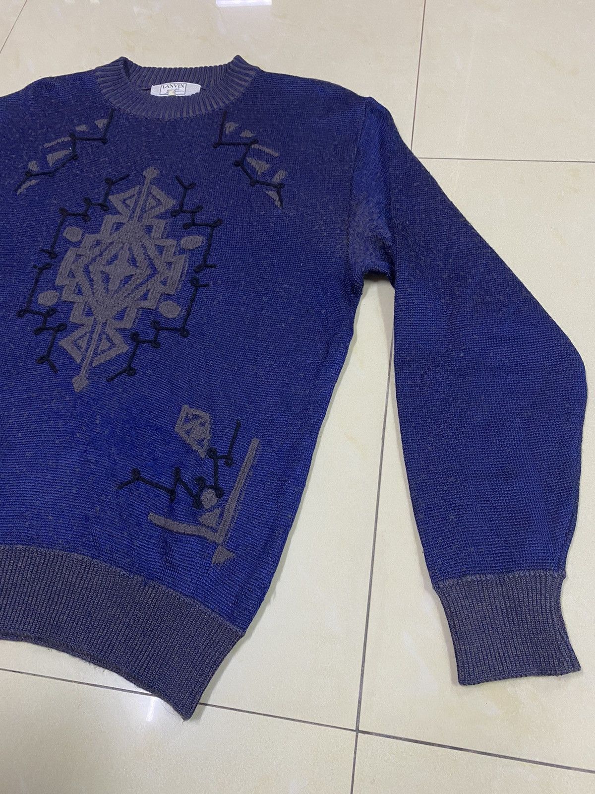 Lanvin Vintage Lanvin Arcylic Hair Pull Over Sweater Knit Size US M / EU 48-50 / 2 - 2 Thumbnail