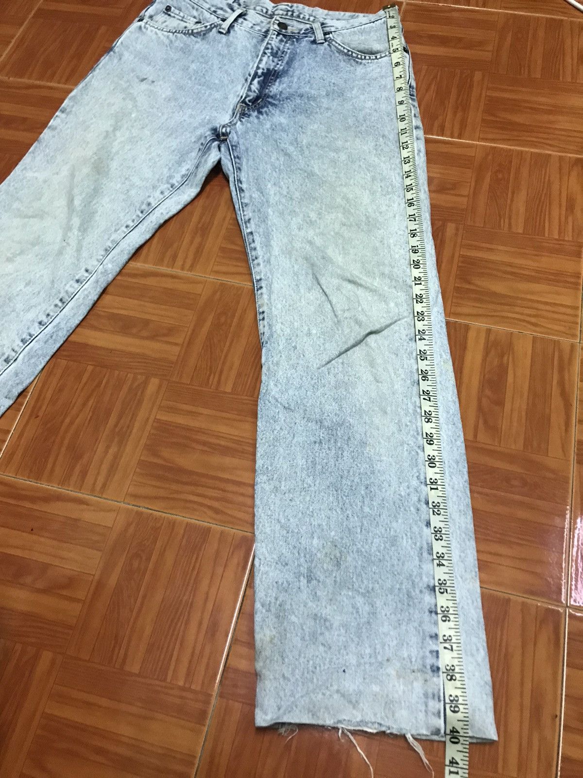 Edwin Vintage Acid Wash Straight Leg Jeans Distressed Hem Faded Size US 31 - 14 Thumbnail