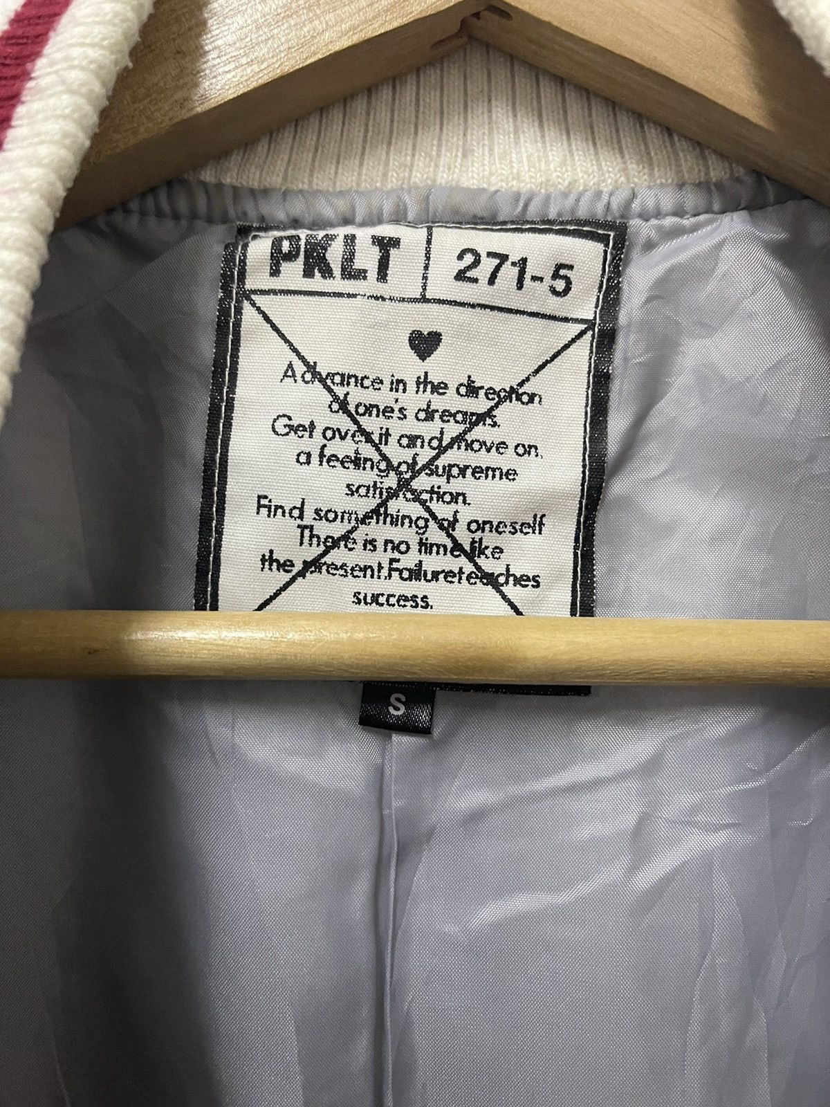 Japanese Brand × Vintage Japanese PKLT P Logo Varsiti Jacket Size US S / EU 44-46 / 1 - 7 Thumbnail