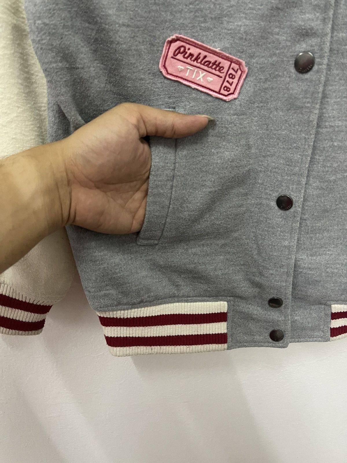 Japanese Brand × Vintage Japanese PKLT P Logo Varsiti Jacket Size US S / EU 44-46 / 1 - 3 Thumbnail