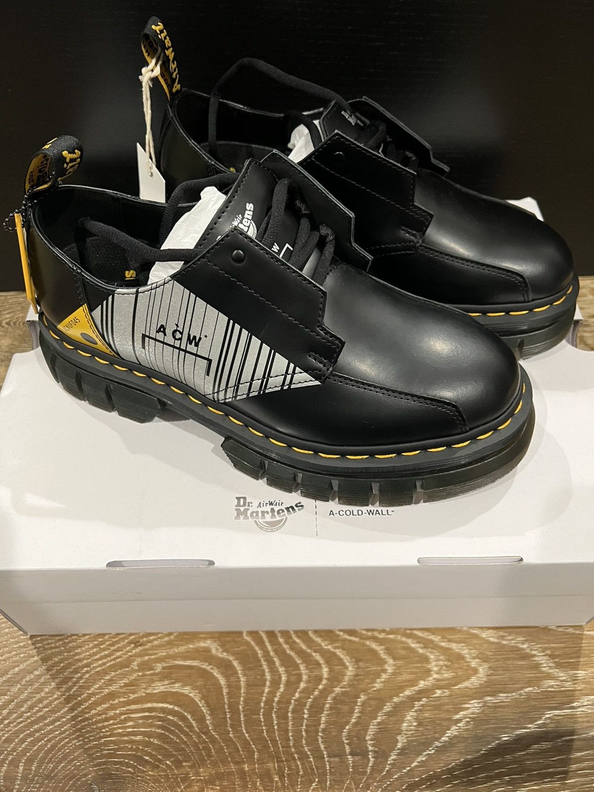 image of A Cold Wall x Dr Martens Dr Marten Acw Rikard Platform Shoes in Black, Men's (Size 7)