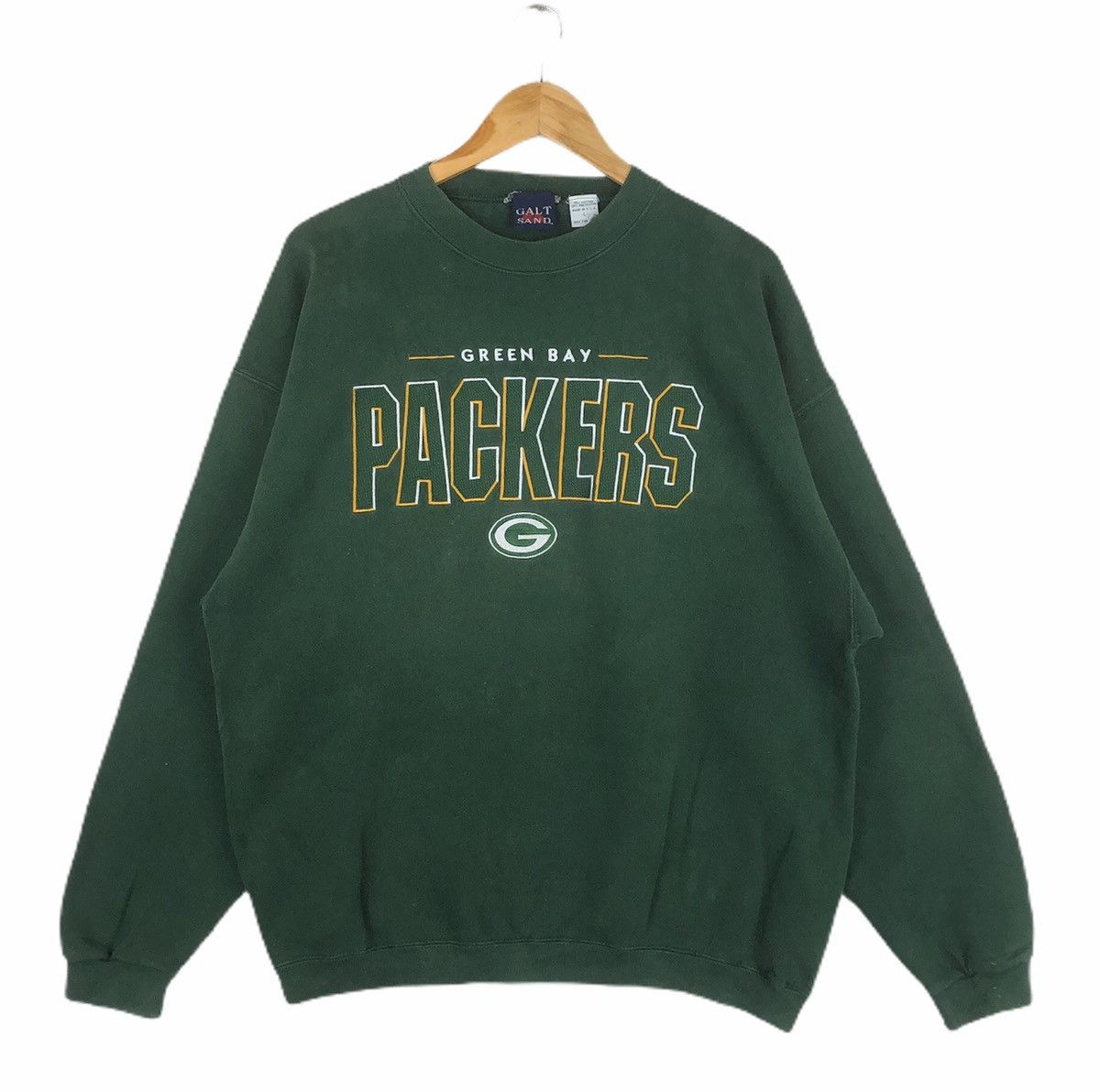 image of 90's Green Bay Packers Nfl Crewneck, Men's (Size Large)