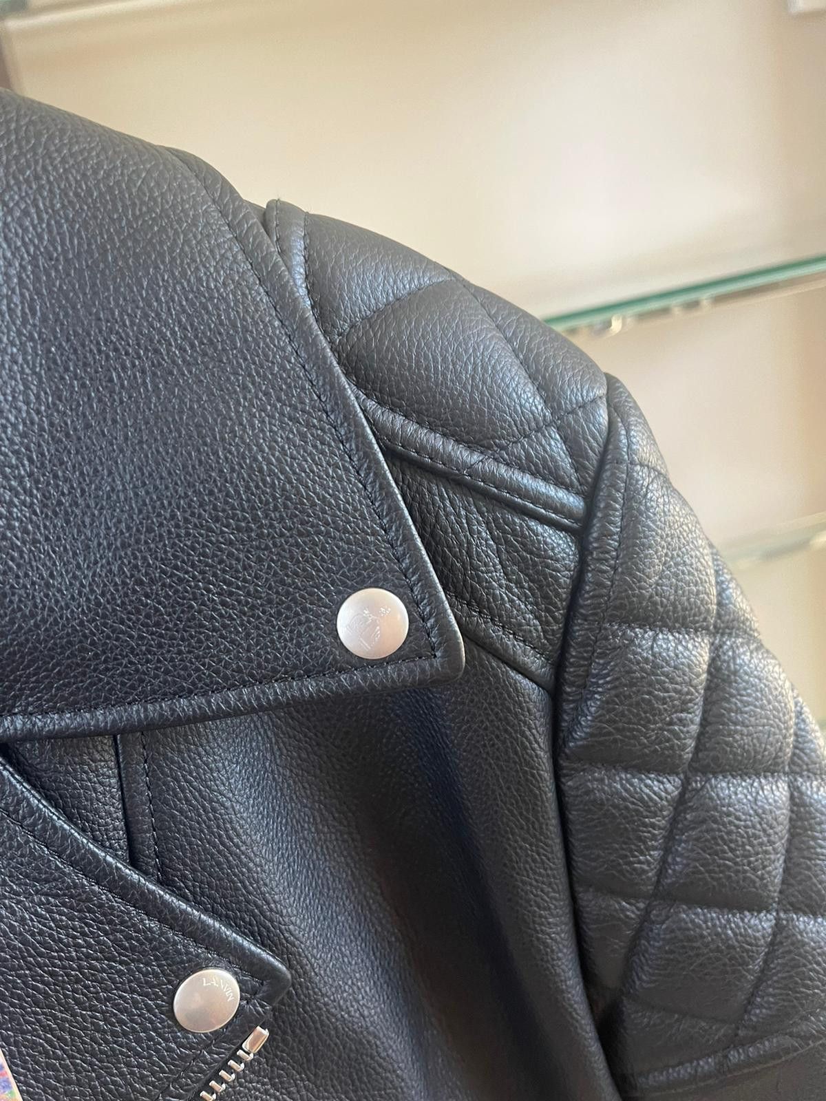 Gallery Dept. × Lanvin Perfecto Leather Jacket With Multicolor Elbow Patch Size US M / EU 48-50 / 2 - 15 Thumbnail