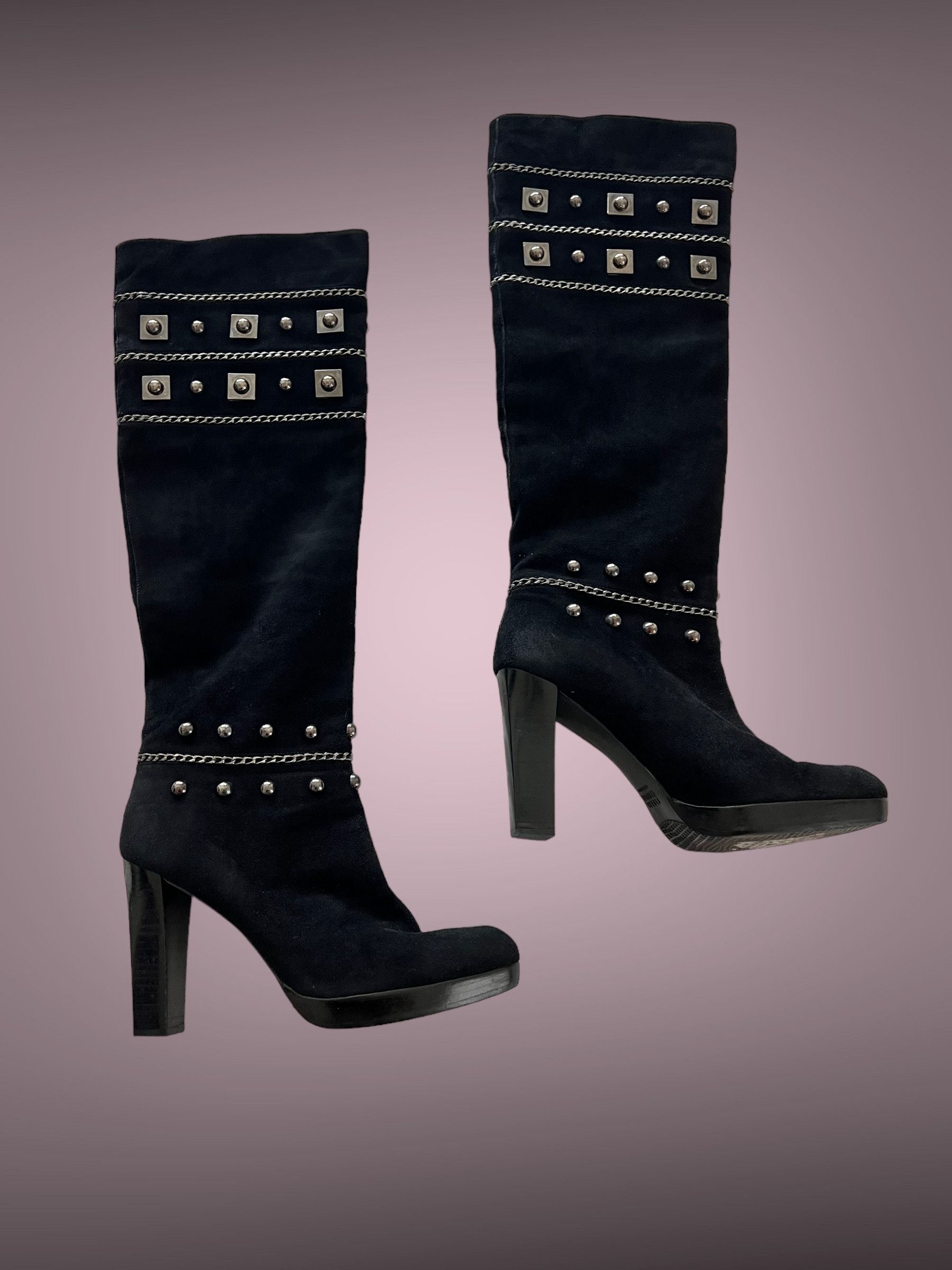 Designer NEW Stuart Weitzman STADIUM Embellished Knee-High Boots 9.5 Size US 9.5 / IT 39.5 - 5 Thumbnail