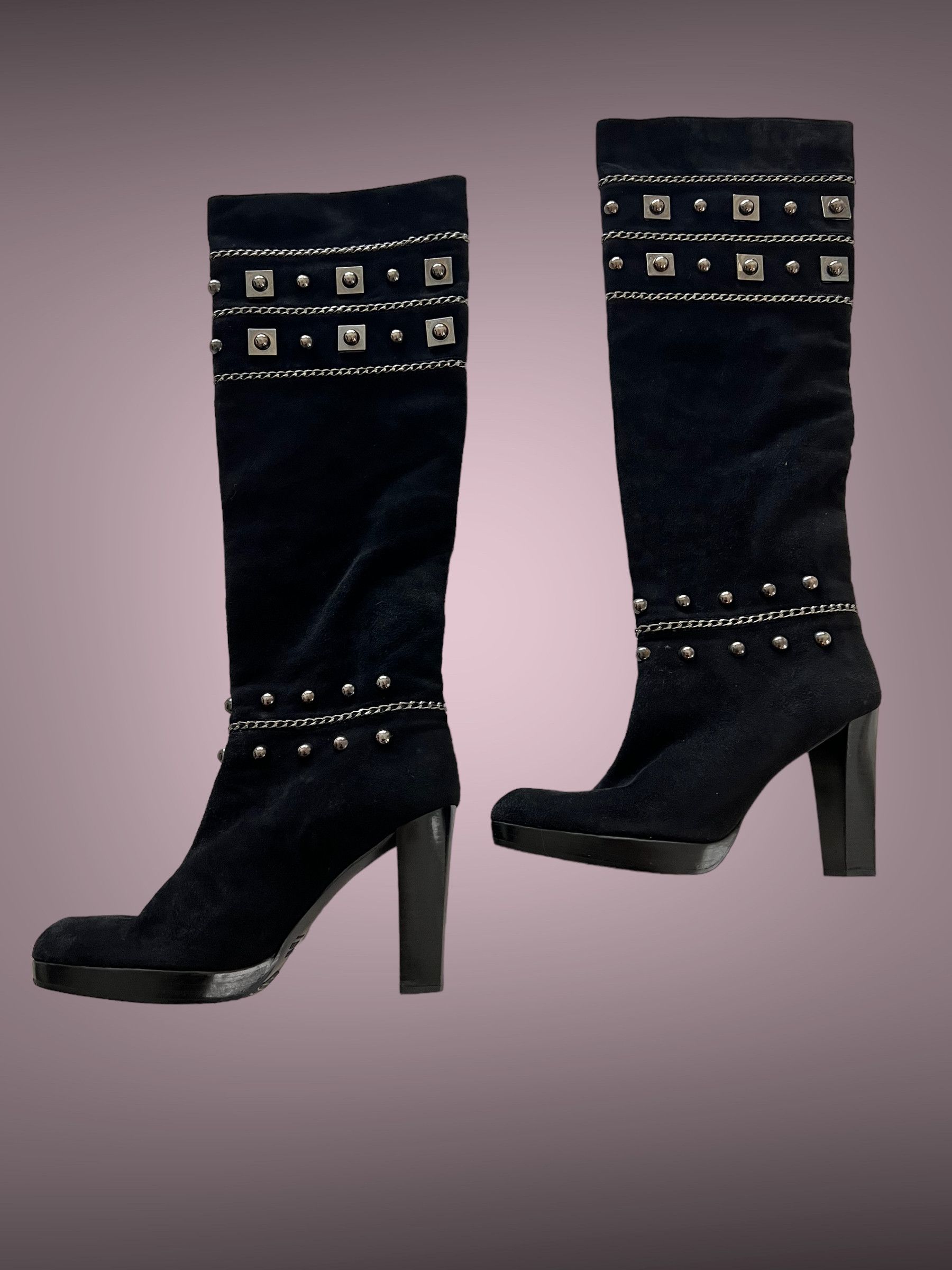 Designer NEW Stuart Weitzman STADIUM Embellished Knee-High Boots 9.5 Size US 9.5 / IT 39.5 - 4 Thumbnail