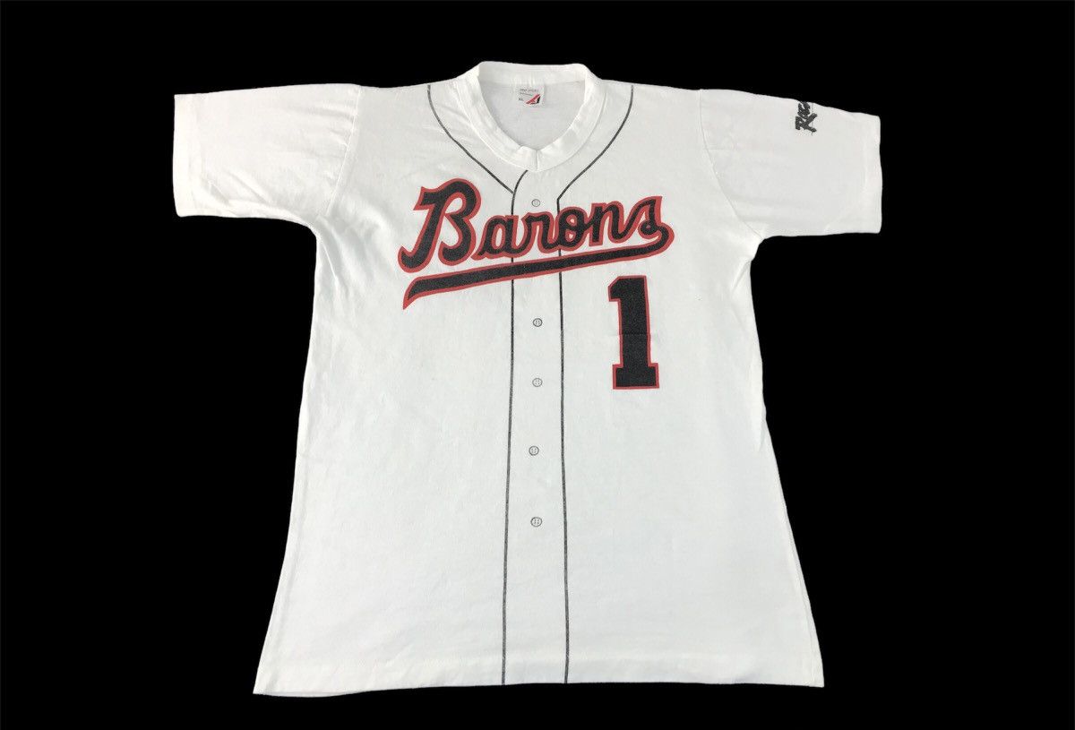 Japanese Brand × Vintage Rock 99 Wzrr Birmingham Barons 1 Jersey Spell Out K2207j Size US S / EU 44-46 / 1 - 1 Thumbnail