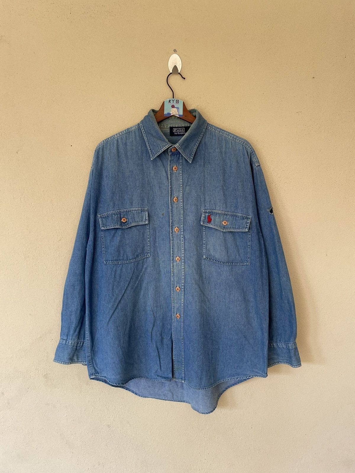 Polo Ralph Lauren VINTAGE POLO RALPH LAUREN CHAMBRAY Size US L / EU 52-54 / 3 - 1 Thumbnail
