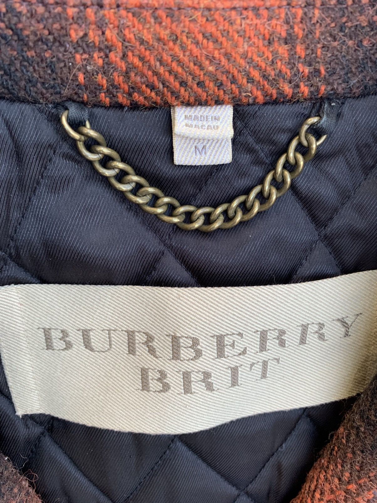 Burberry Burberry Brit Red/Black Shadow Plaid Check Coat Size US M / EU 48-50 / 2 - 3 Thumbnail