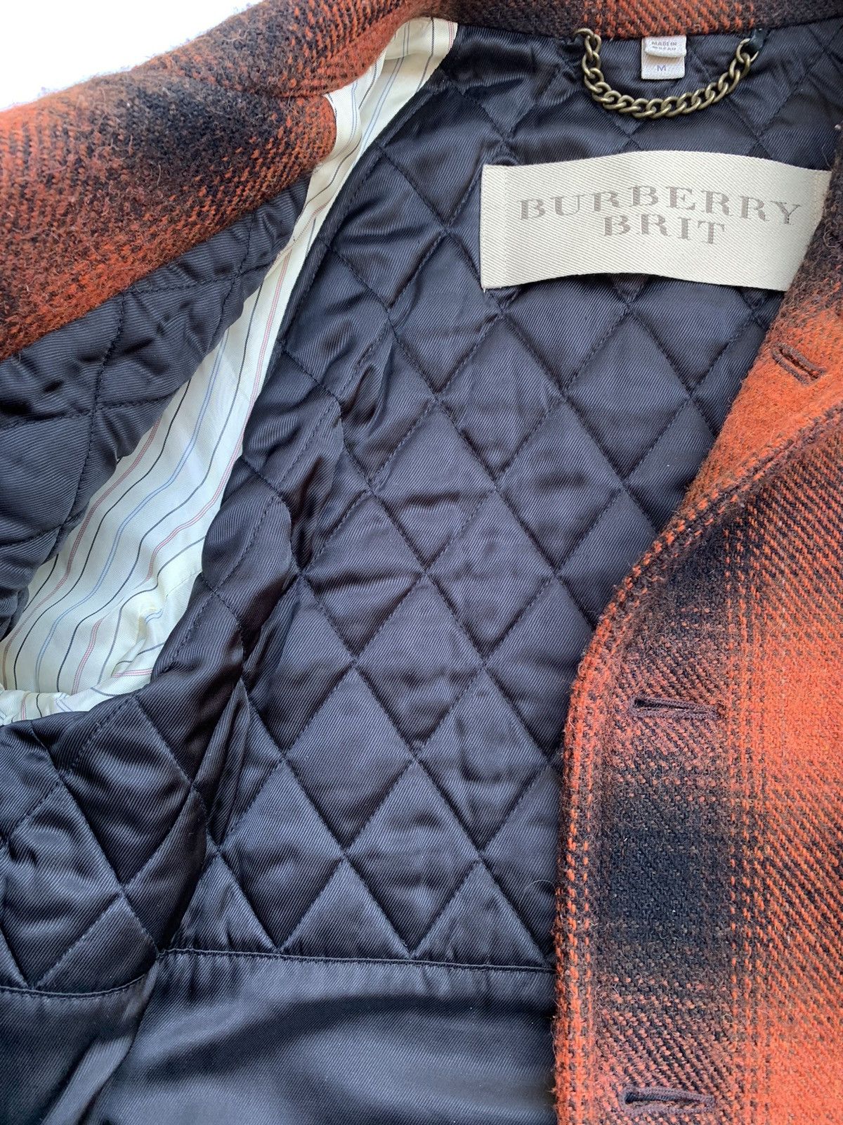 Burberry Burberry Brit Red/Black Shadow Plaid Check Coat Size US M / EU 48-50 / 2 - 5 Thumbnail