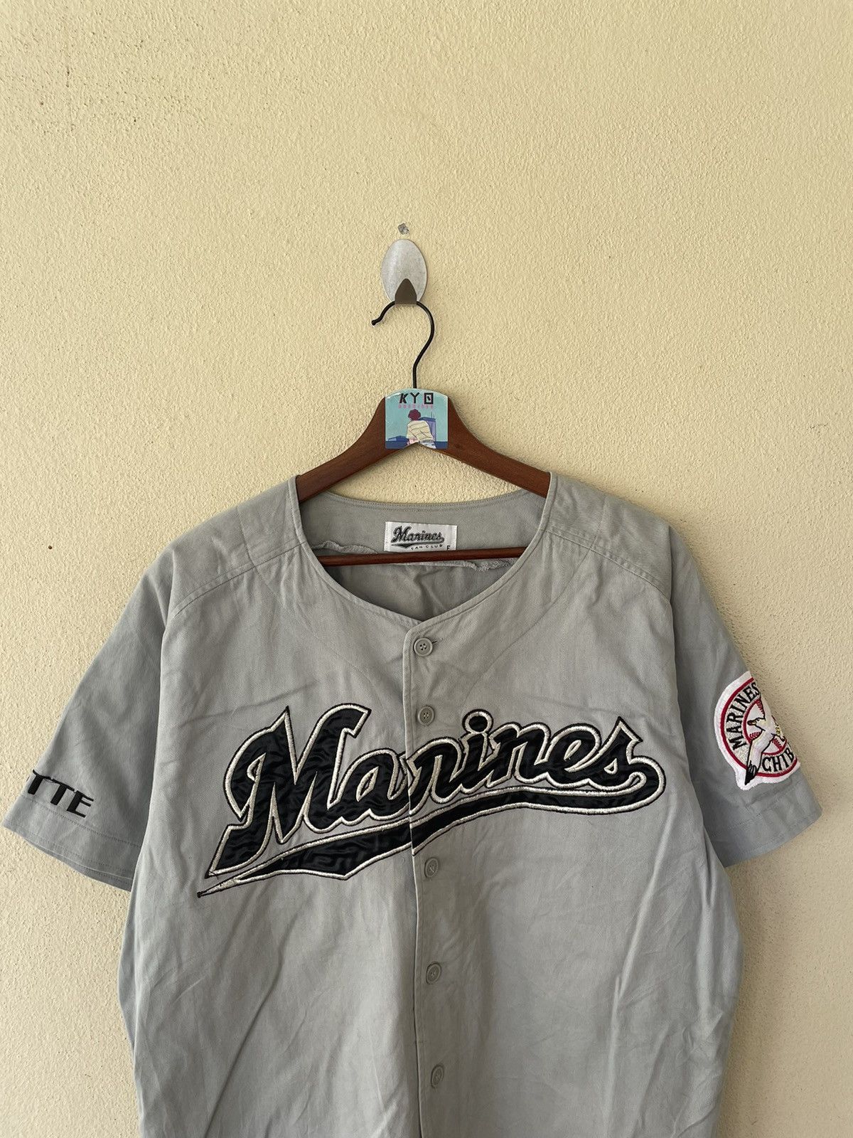 Japanese Brand × Vintage MARINES CHIBA LOTTE BASEBALL SHIRTS Size US L / EU 52-54 / 3 - 2 Thumbnail