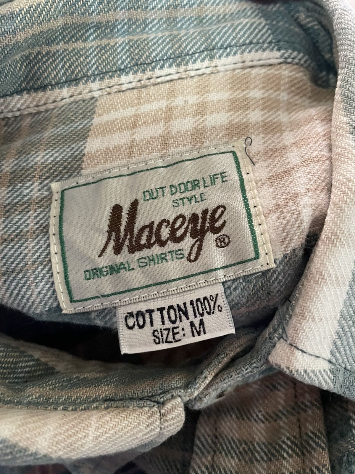 Japanese Brand × Vintage VINTAGE MACEYE PLAID FLANNEL Size US M / EU 48-50 / 2 - 7 Thumbnail