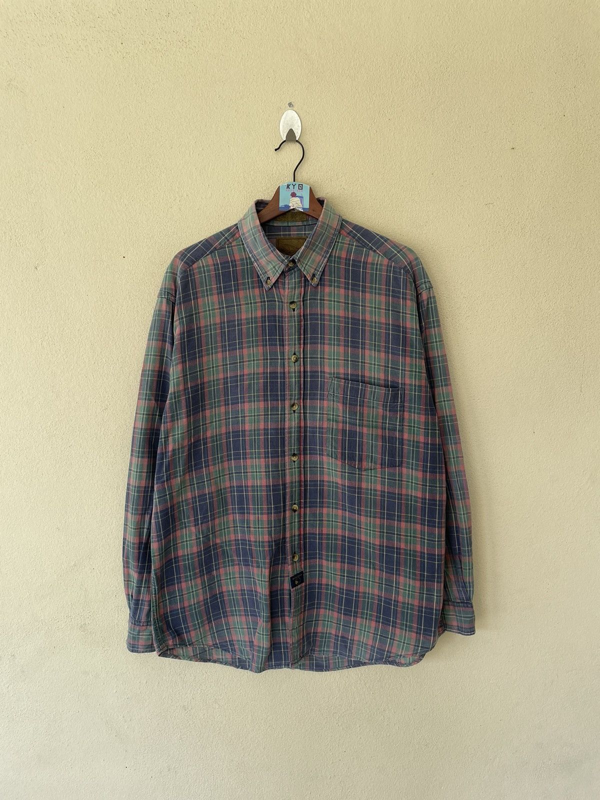 Japanese Brand × Vintage VINTAGE PLAID FISHING FLANNEL Size US L / EU 52-54 / 3 - 1 Thumbnail