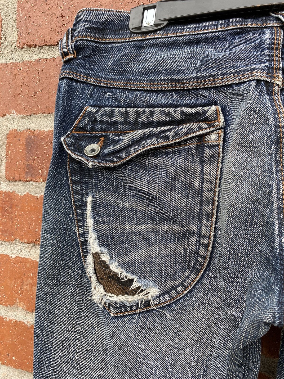 If Six Was Nine × Japanese Brand Japanese Brand NCFM Distressed Flared Denim Size US 32 / EU 48 - 6 Thumbnail