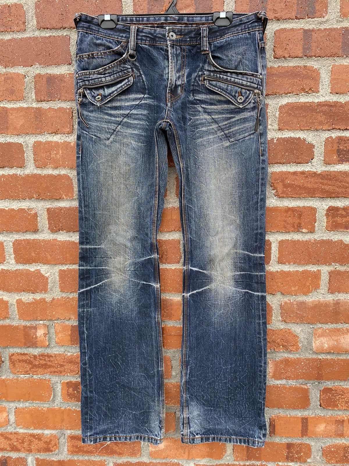 If Six Was Nine × Japanese Brand Japanese Brand NCFM Distressed Flared Denim Size US 32 / EU 48 - 1 Thumbnail