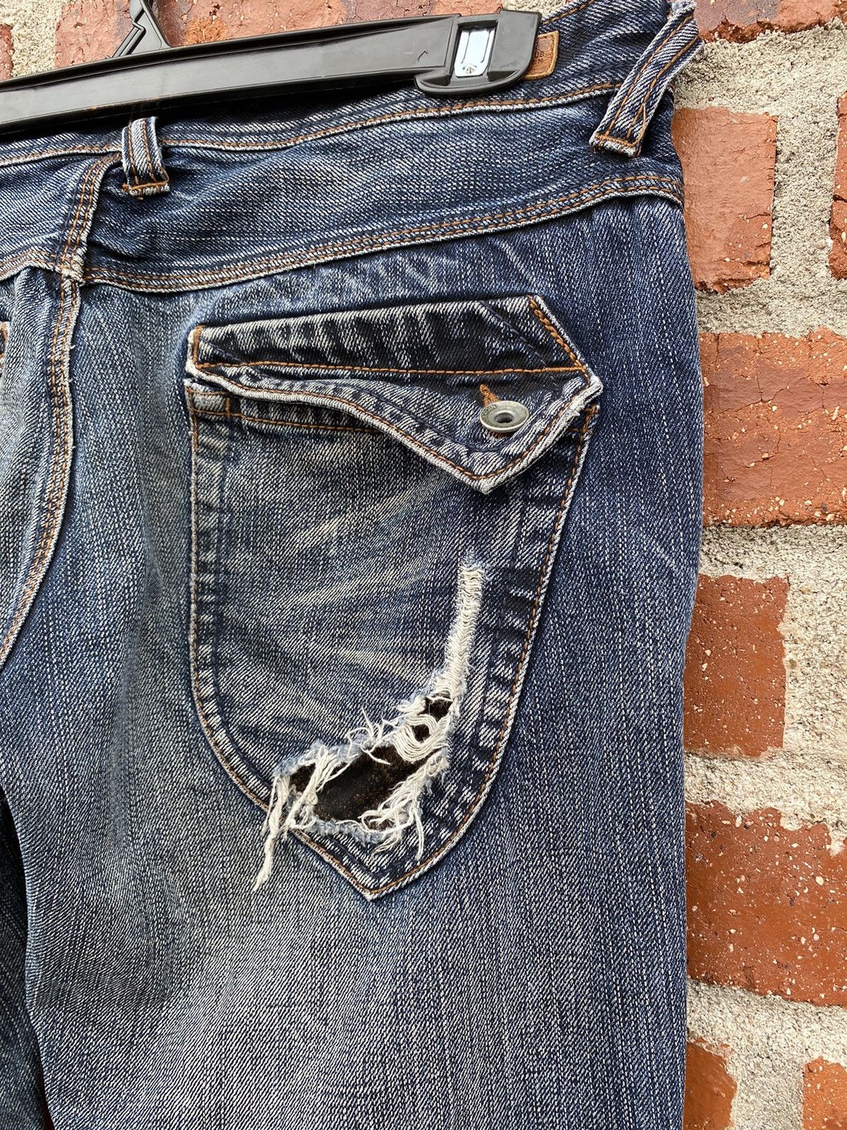 If Six Was Nine × Japanese Brand Japanese Brand NCFM Distressed Flared Denim Size US 32 / EU 48 - 7 Thumbnail