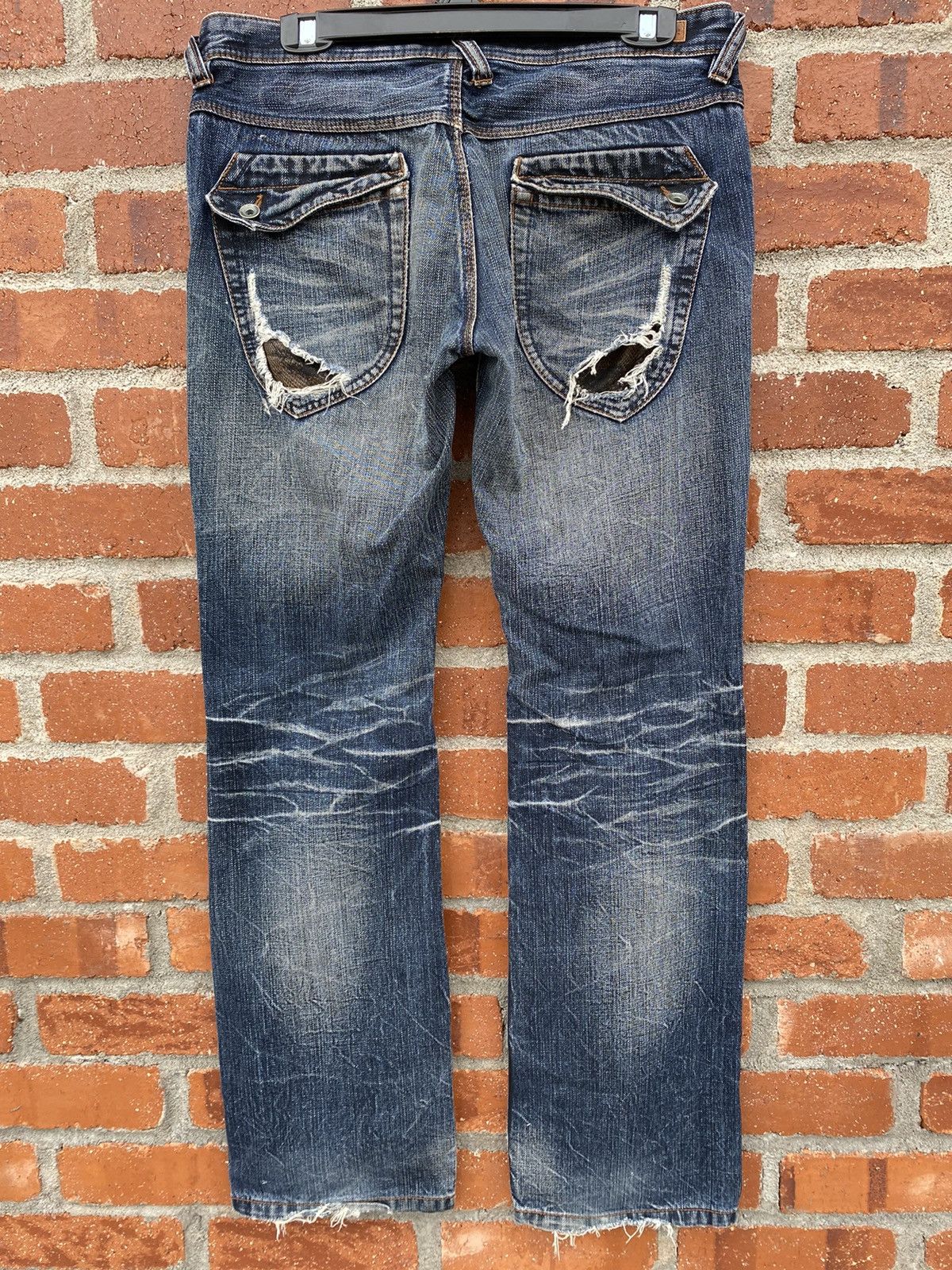 If Six Was Nine × Japanese Brand Japanese Brand NCFM Distressed Flared Denim Size US 32 / EU 48 - 2 Thumbnail