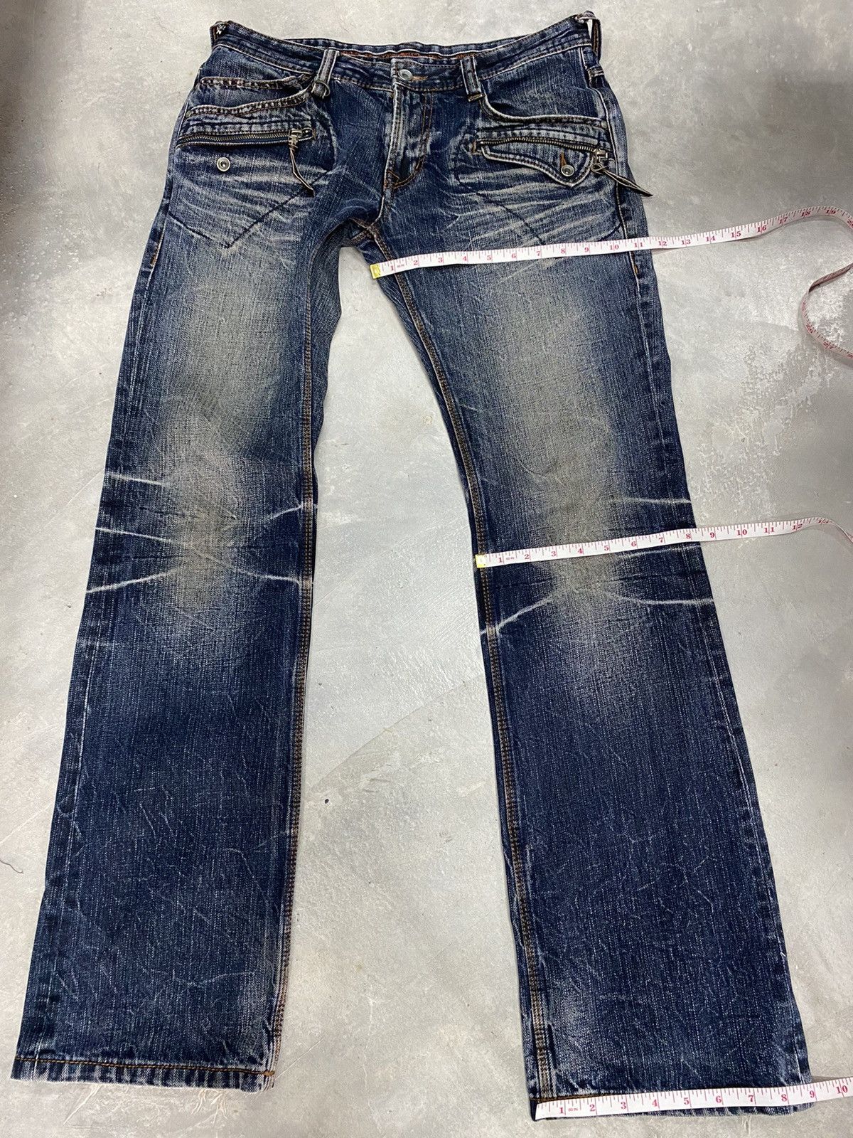 If Six Was Nine × Japanese Brand Japanese Brand NCFM Distressed Flared Denim Size US 32 / EU 48 - 16 Thumbnail