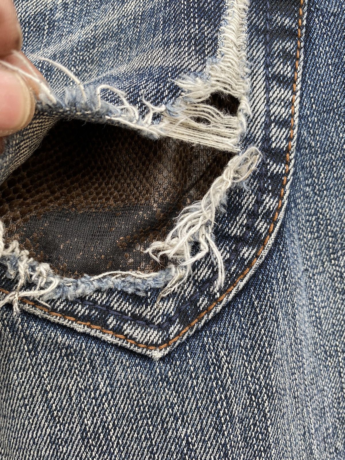 If Six Was Nine × Japanese Brand Japanese Brand NCFM Distressed Flared Denim Size US 32 / EU 48 - 9 Thumbnail