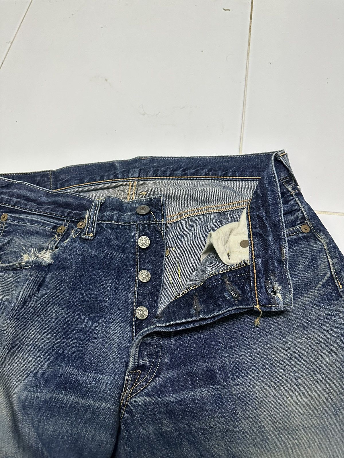 Vintage 30x28 The real McCoy’s selvedge blue denim jeans Size US 30 / EU 46 - 4 Thumbnail