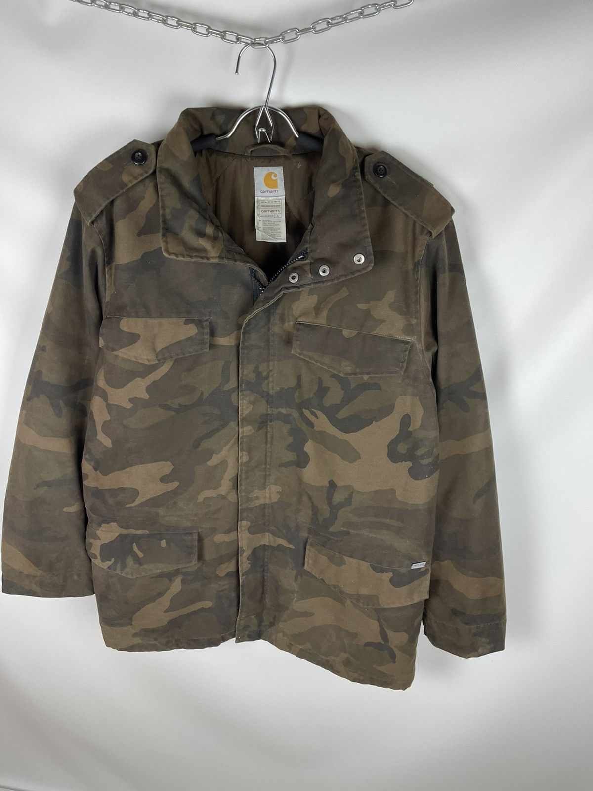 Carhartt Carhartt vintage camouflage logo military utility jacket Size US L / EU 52-54 / 3 - 6 Thumbnail